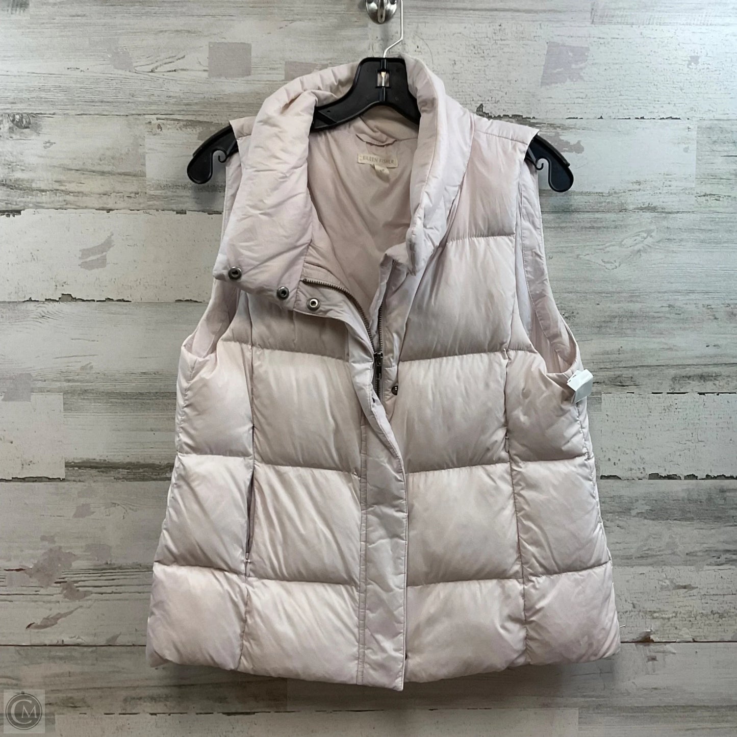 Vest Puffer & Quilted By Eileen Fisher In Cream, Size: S