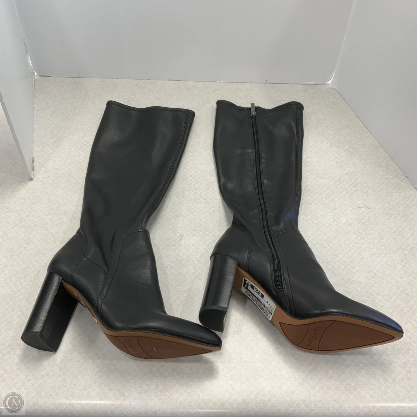 Boots Knee Heels By Franco Sarto In Black, Size: 7.5
