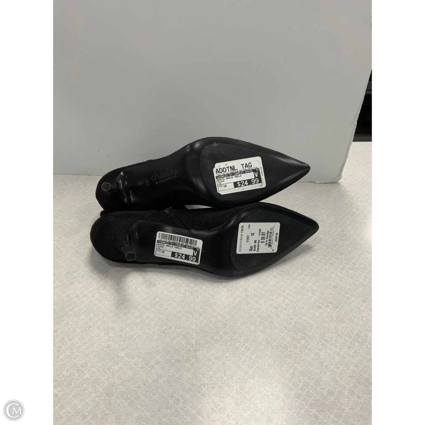 Boots Ankle Heels By Charles By Charles David In Black, Size: 10