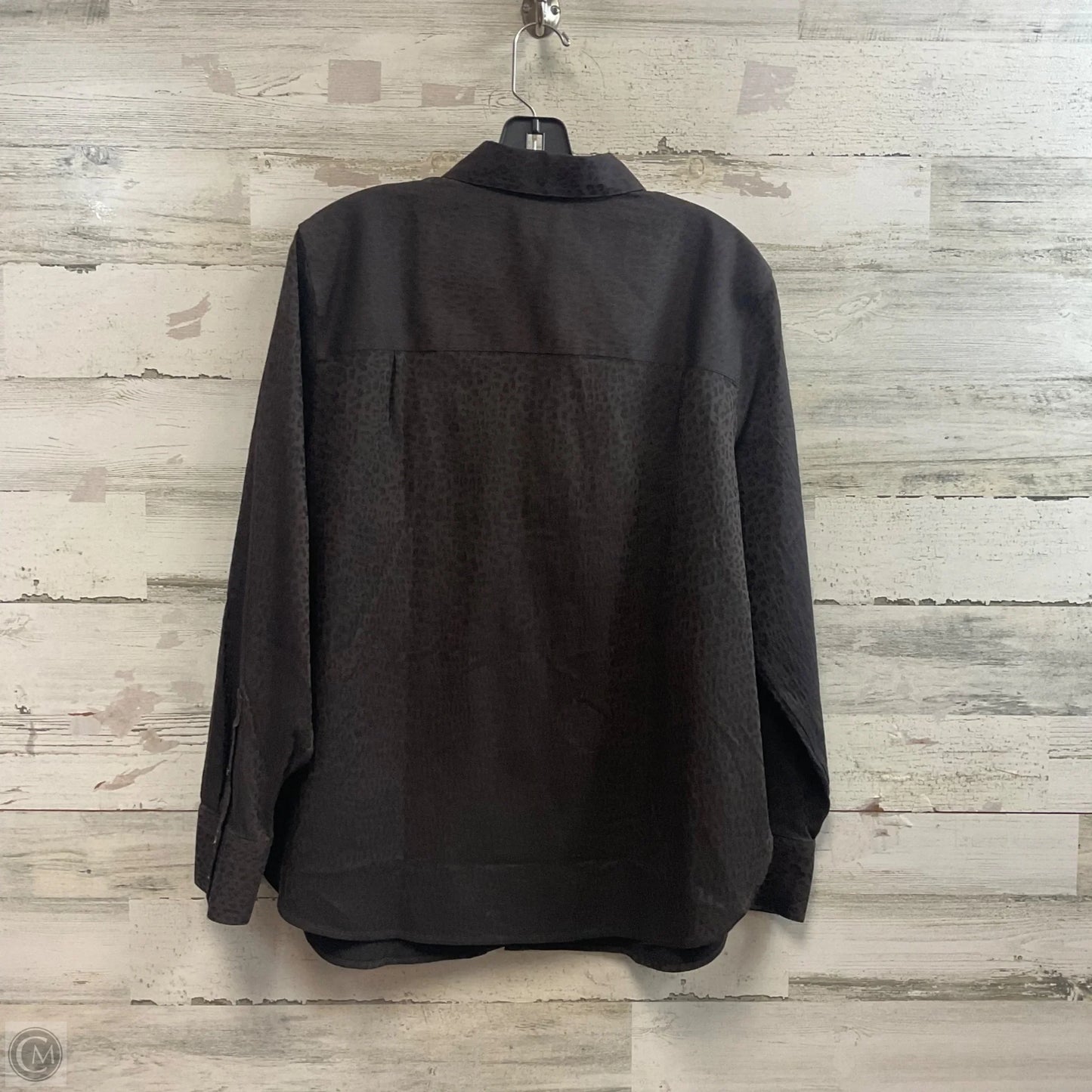 Blouse Long Sleeve By Chicos In Brown, Size: L