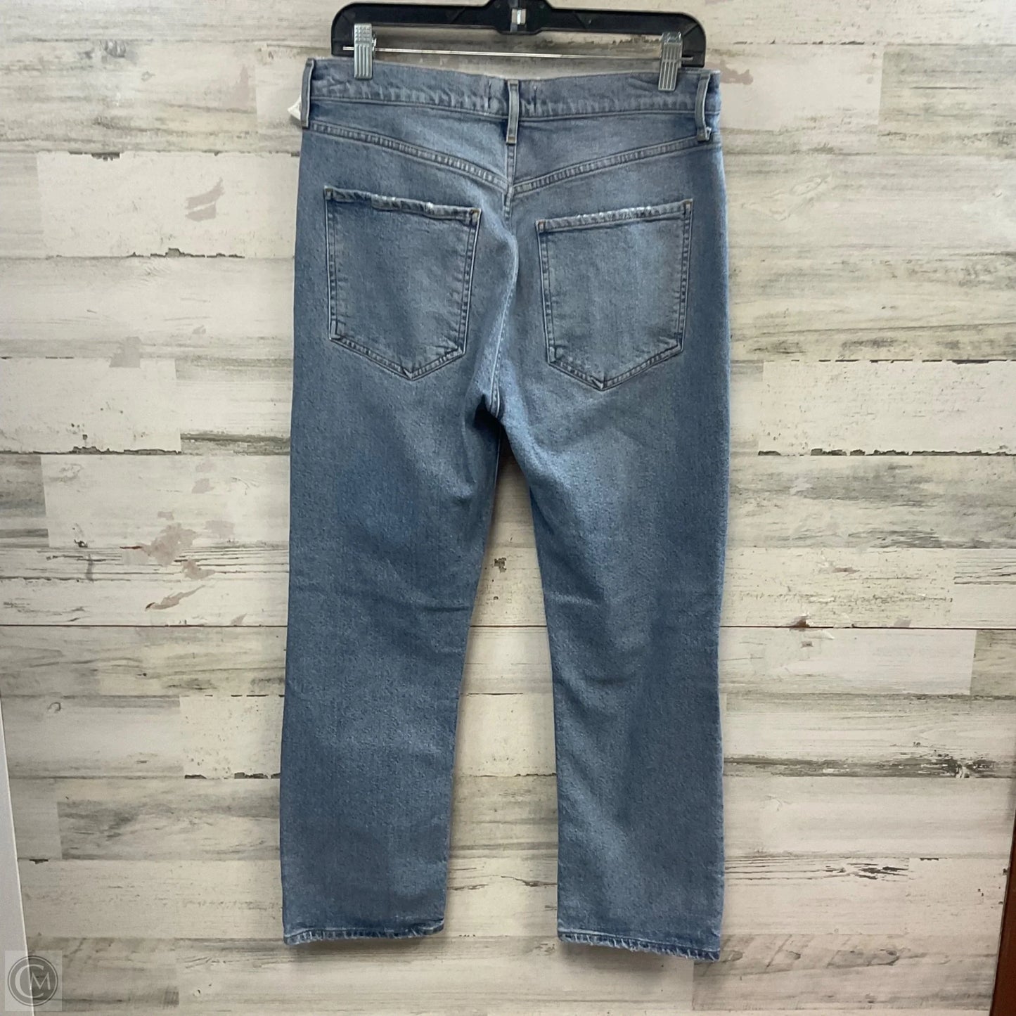 Jeans Straight By Agolde In Blue Denim, Size: 10