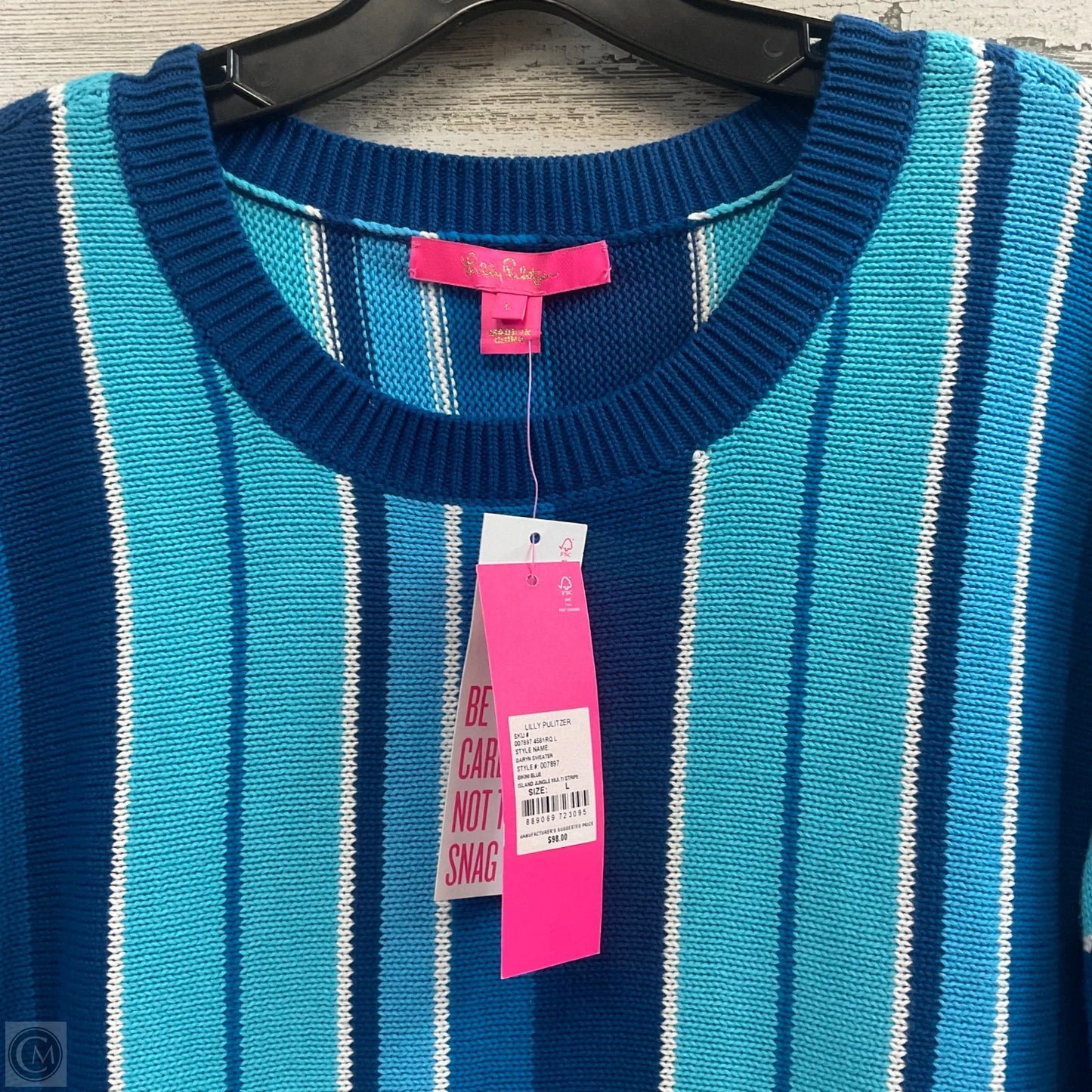 Sweater By Lilly Pulitzer In Blue, Size: L