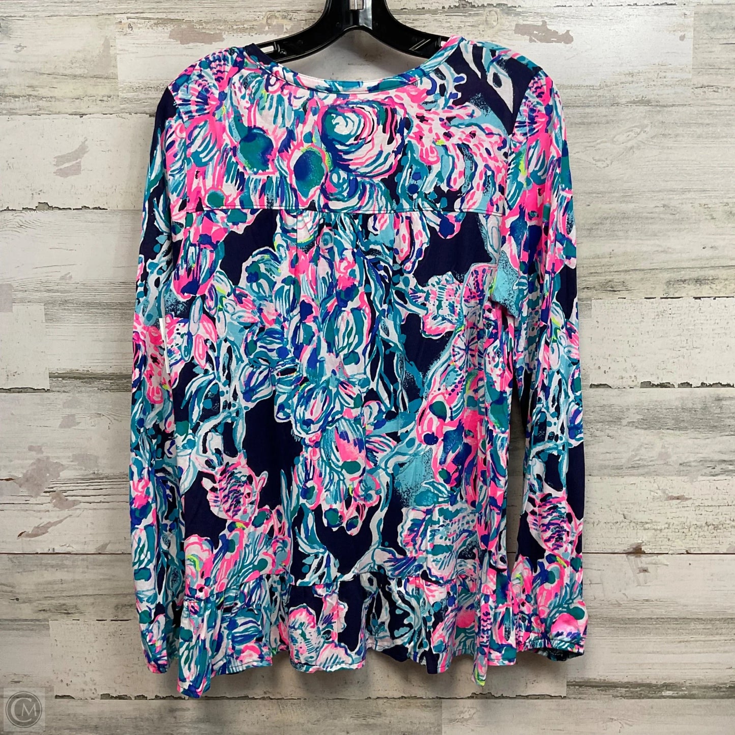 Top Long Sleeve By Lilly Pulitzer In Blue, Size: M