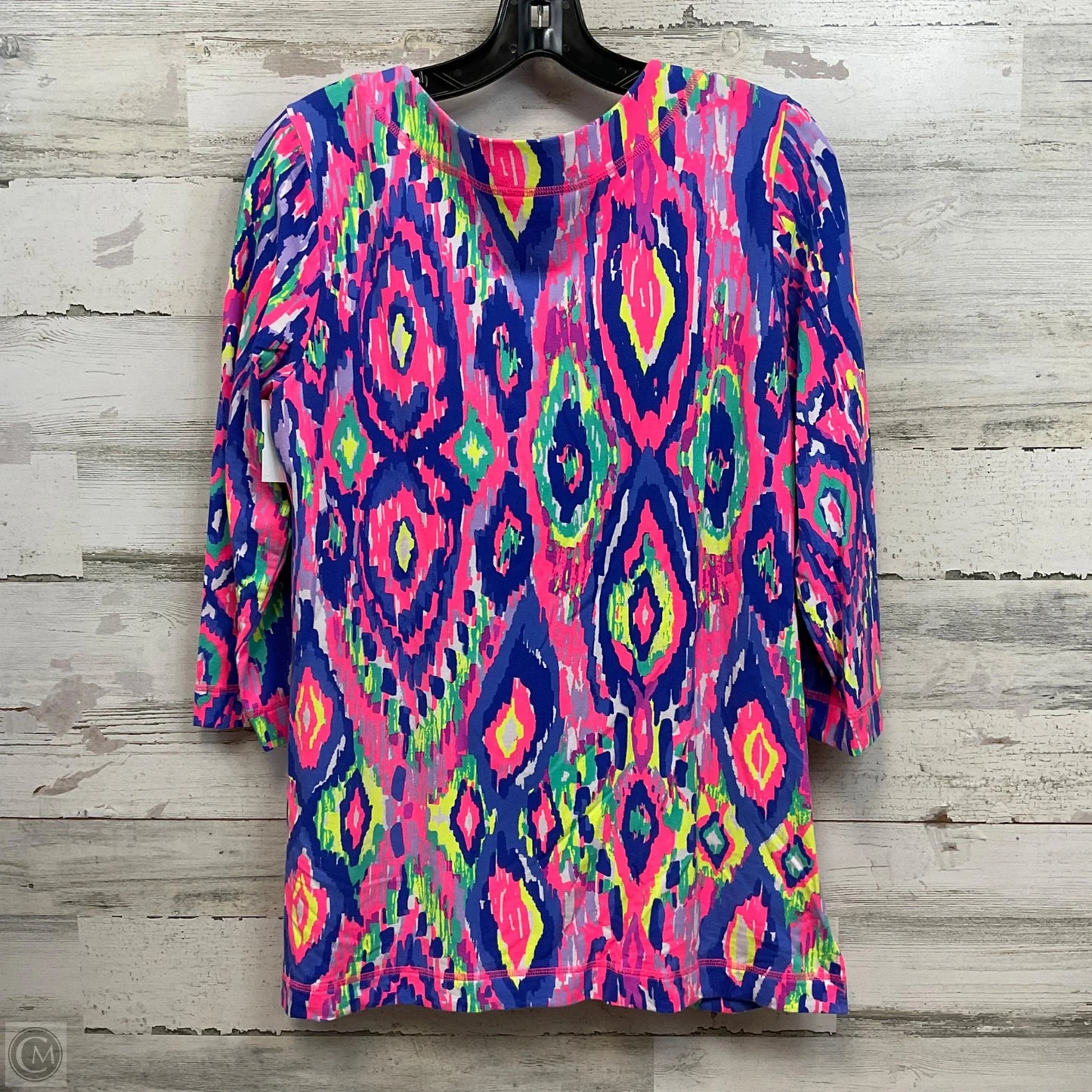 Top Long Sleeve By Lilly Pulitzer In Blue & Pink, Size: M