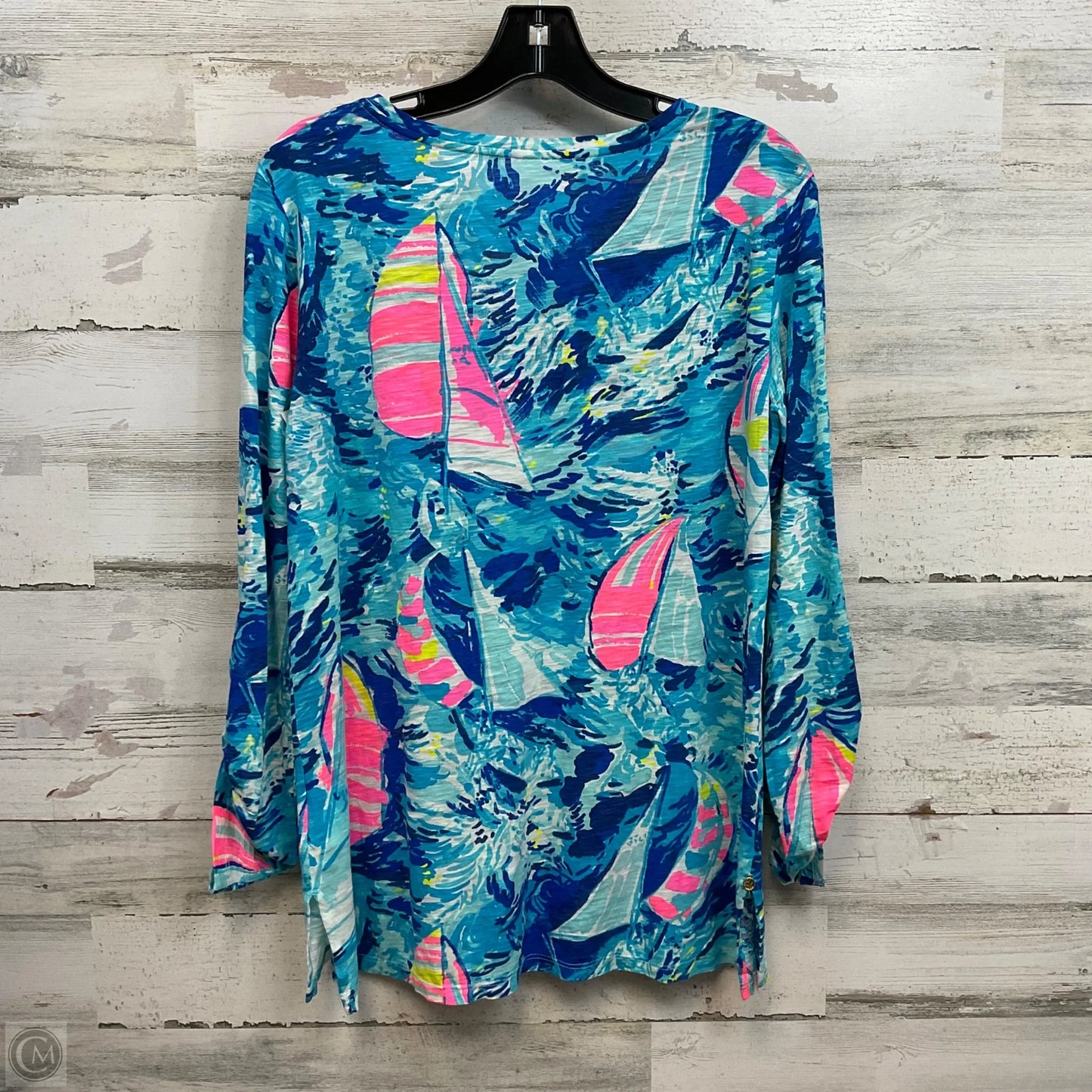 Top Long Sleeve By Lilly Pulitzer In Blue, Size: M