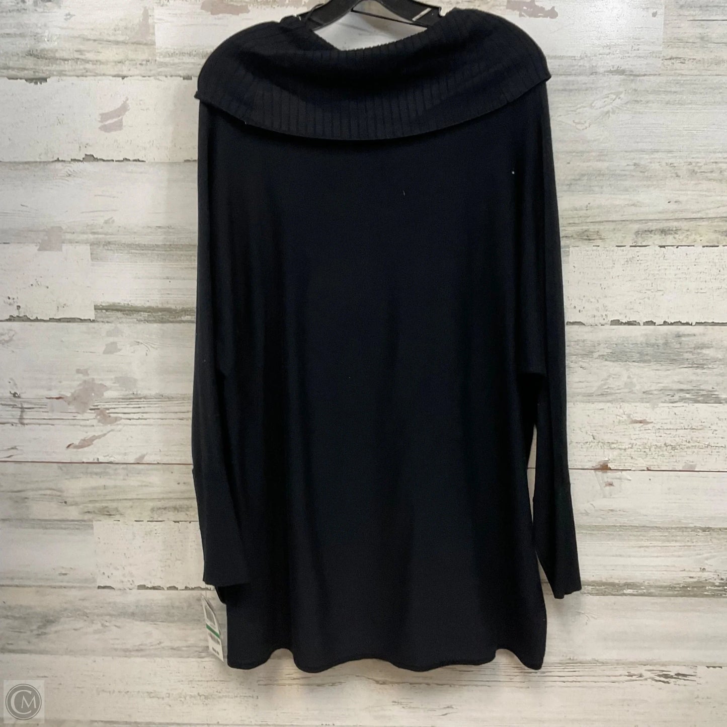 Top Long Sleeve By Jm Collections In Black, Size: L