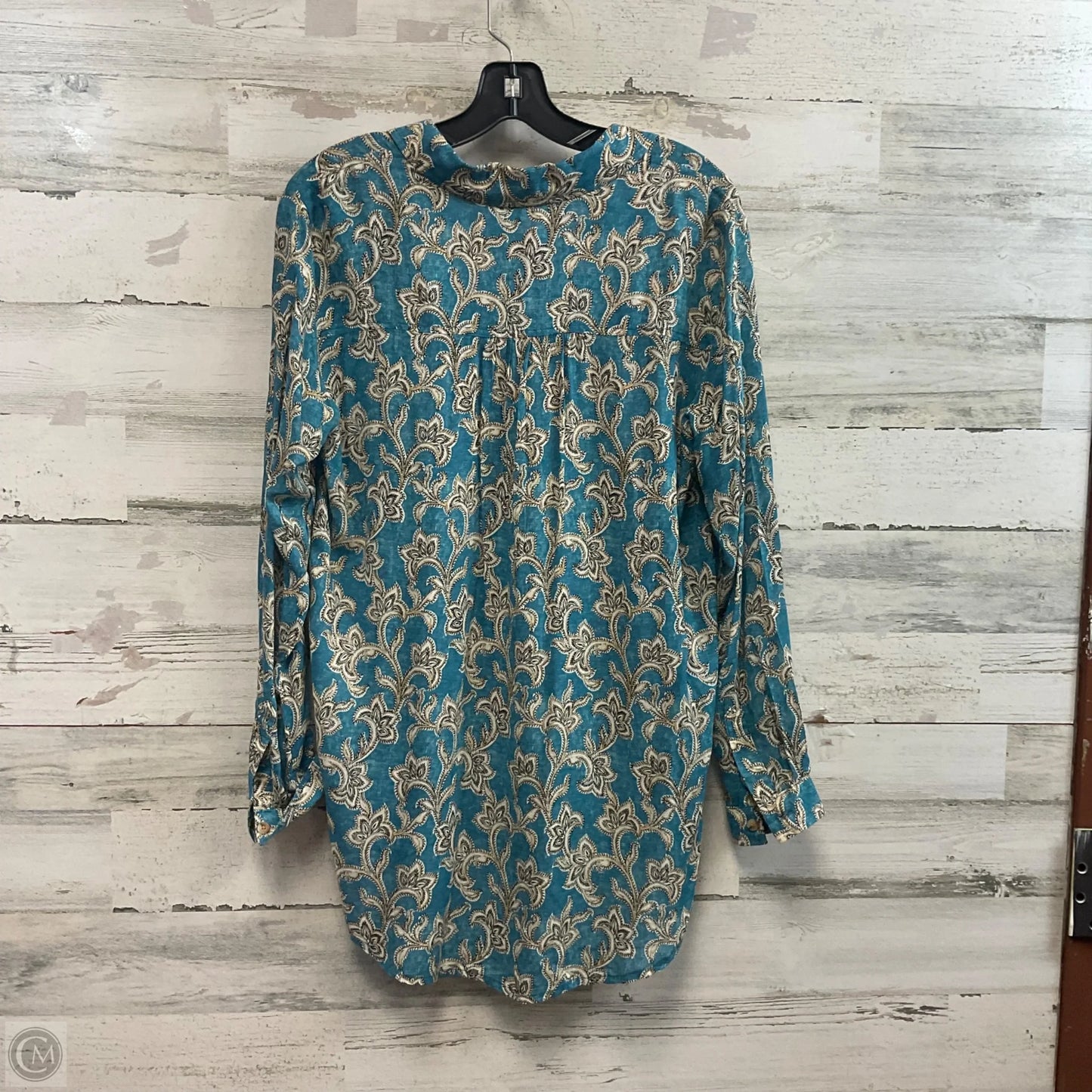 Blouse Long Sleeve By Pilcro In Blue, Size: S