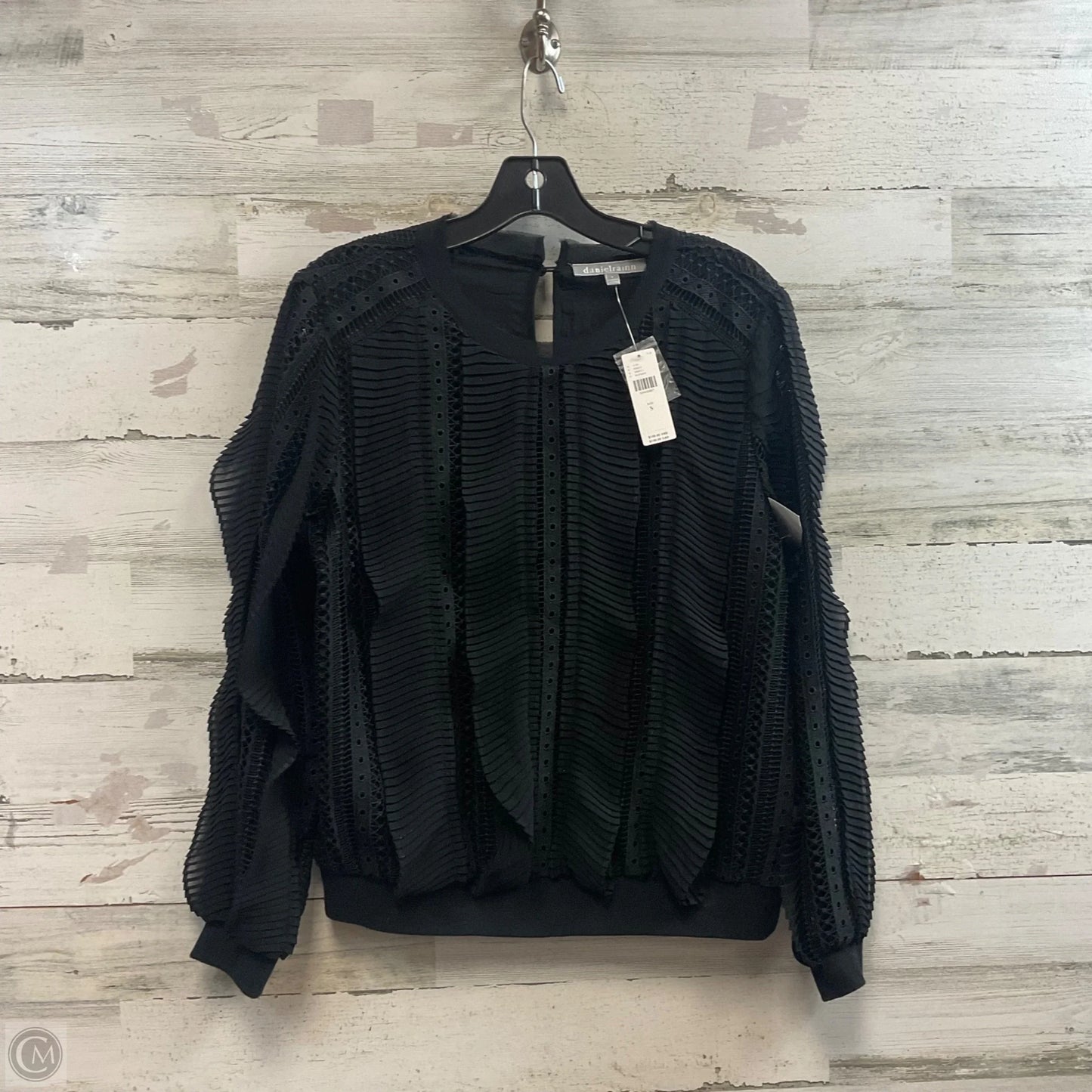 Blouse Long Sleeve By Daniel Rainn In Black, Size: S