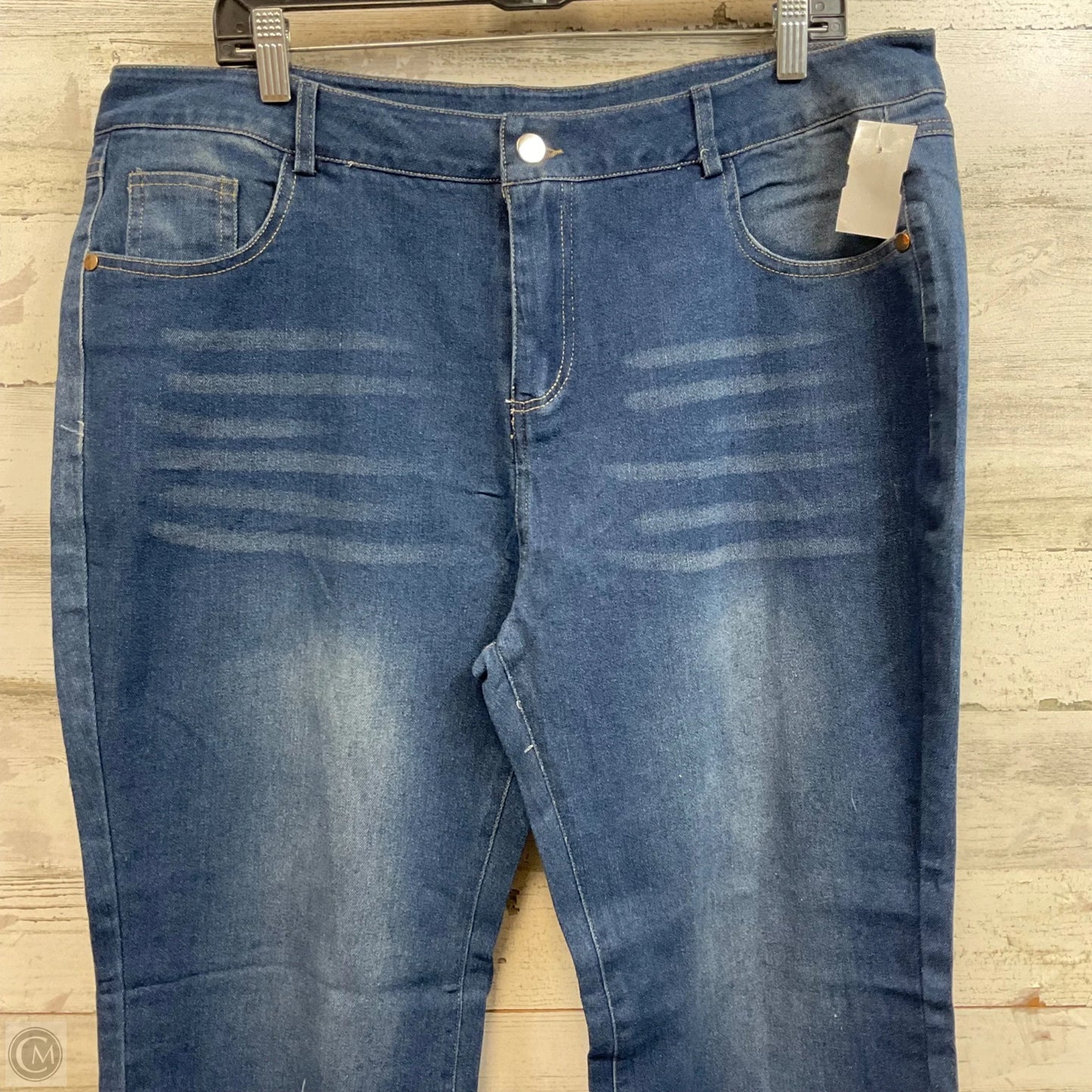 Jeans Wide Leg By Cme In Blue Denim, Size: 2x