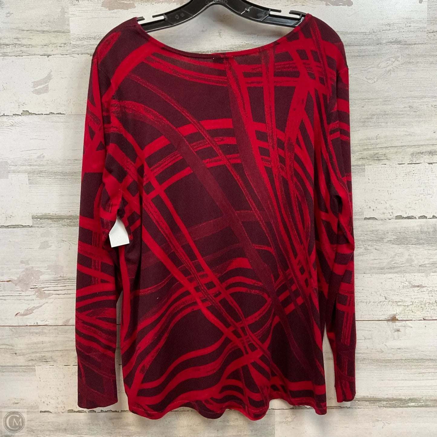 Top Long Sleeve By Chicos In Red, Size: Xl