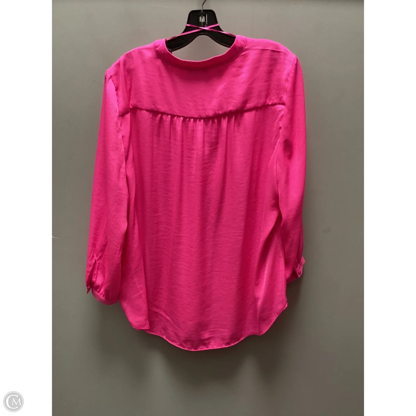 Blouse 3/4 Sleeve By Vince Camuto In Pink, Size: Xl
