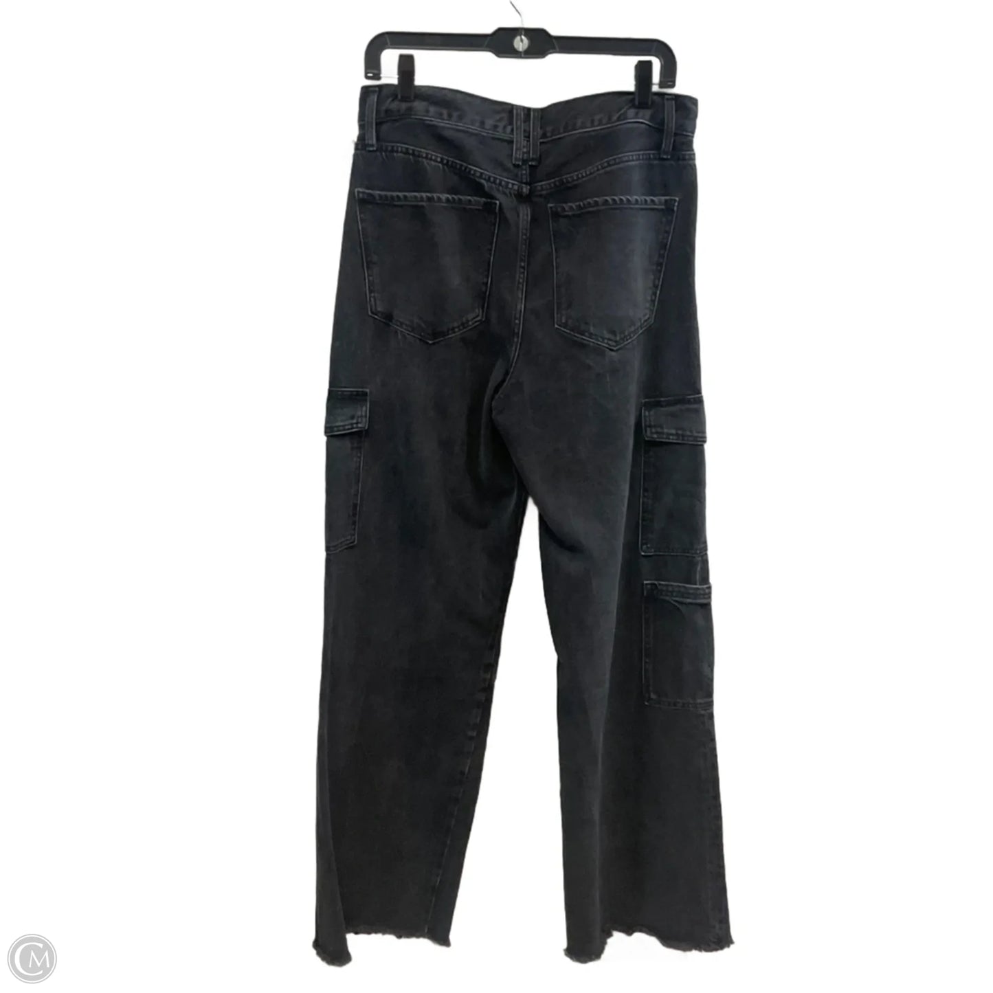 Jeans Wide Leg By Express In Black Denim, Size: 10