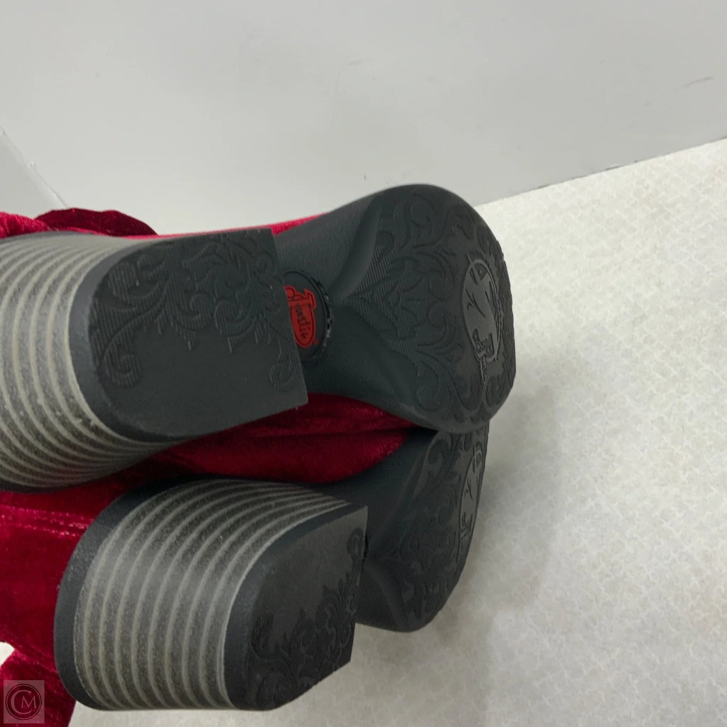 Boots Ankle Heels By Justin In Red, Size: 6