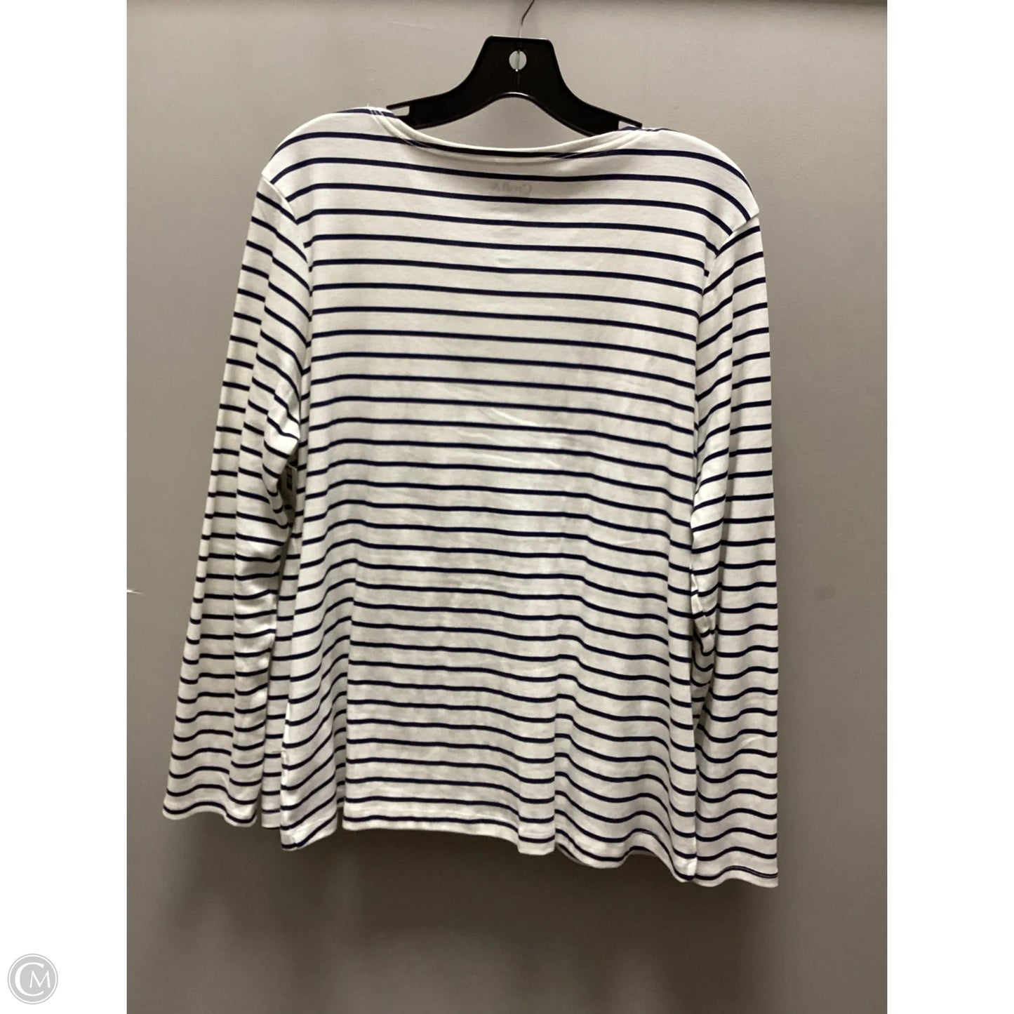 Top Long Sleeve By Croft And Barrow In White, Size: Xl