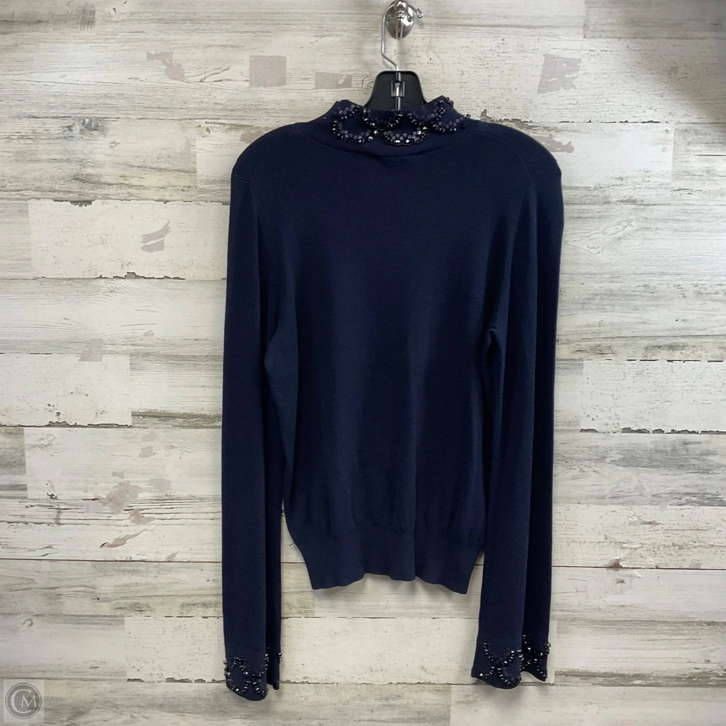 Top Long Sleeve By Ann Taylor In Blue, Size: M