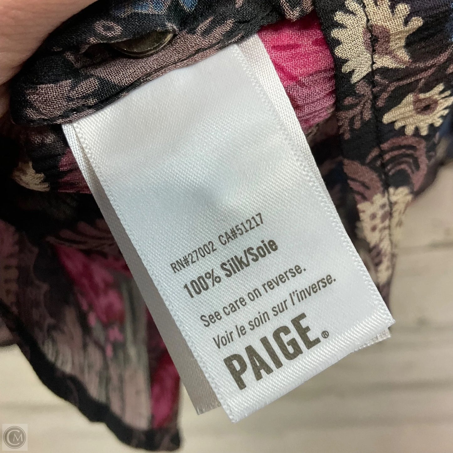 Blouse Long Sleeve By Paige In Black, Size: S