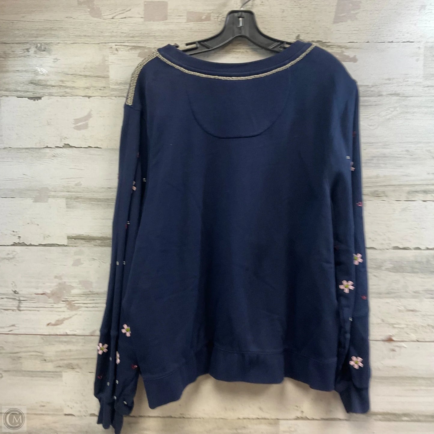 Top Long Sleeve By Anthropologie In Blue, Size: 2x