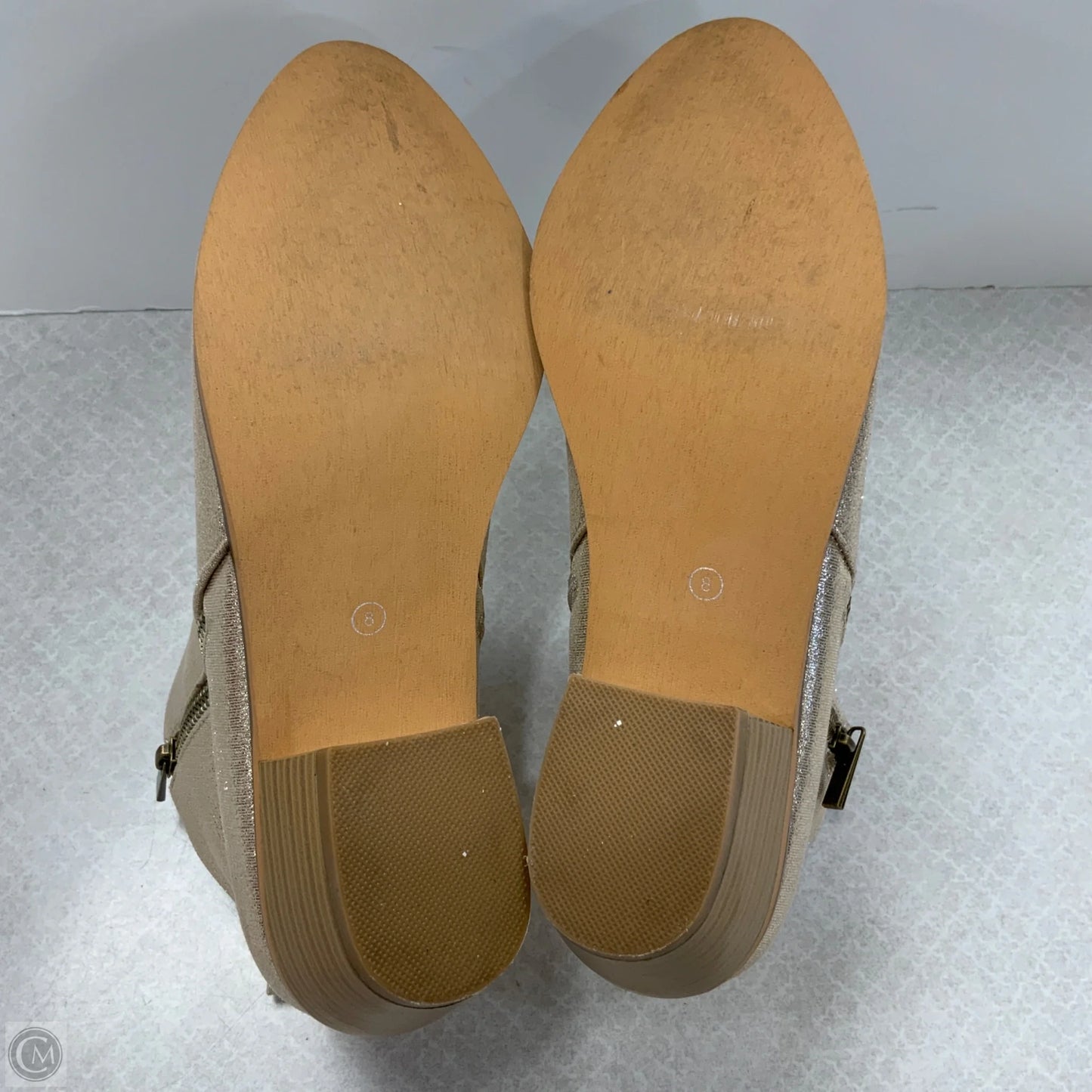 Boots Ankle Heels By JC In Gold, Size: 8