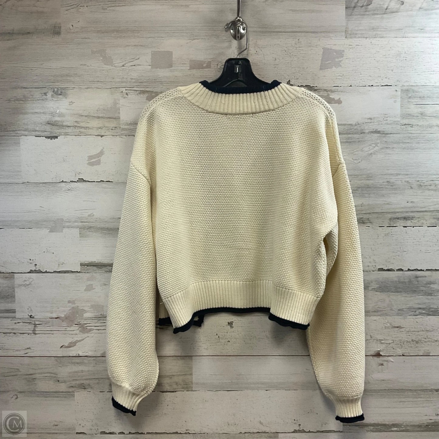 Sweater Cardigan By Anthropologie In Cream, Size: Osfm