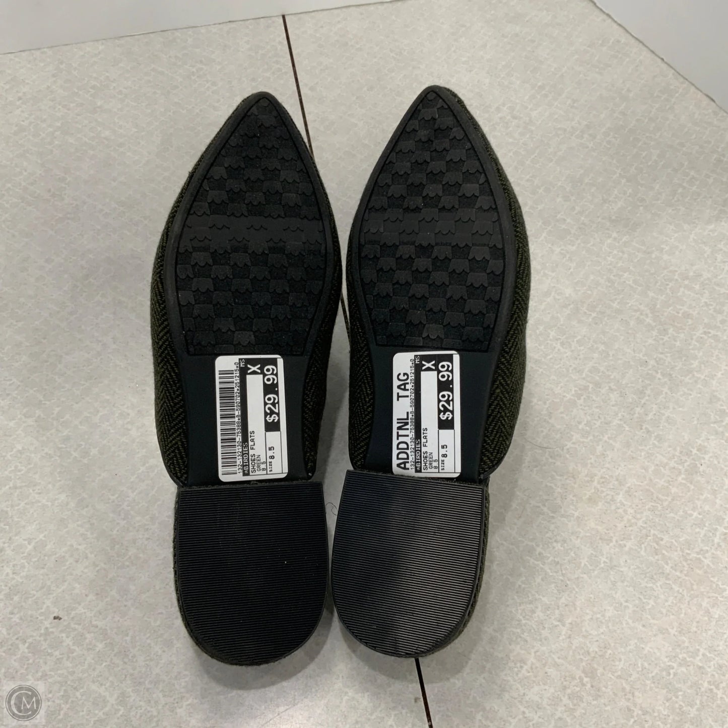 Shoes Flats By Birdies In Green, Size: 8.5