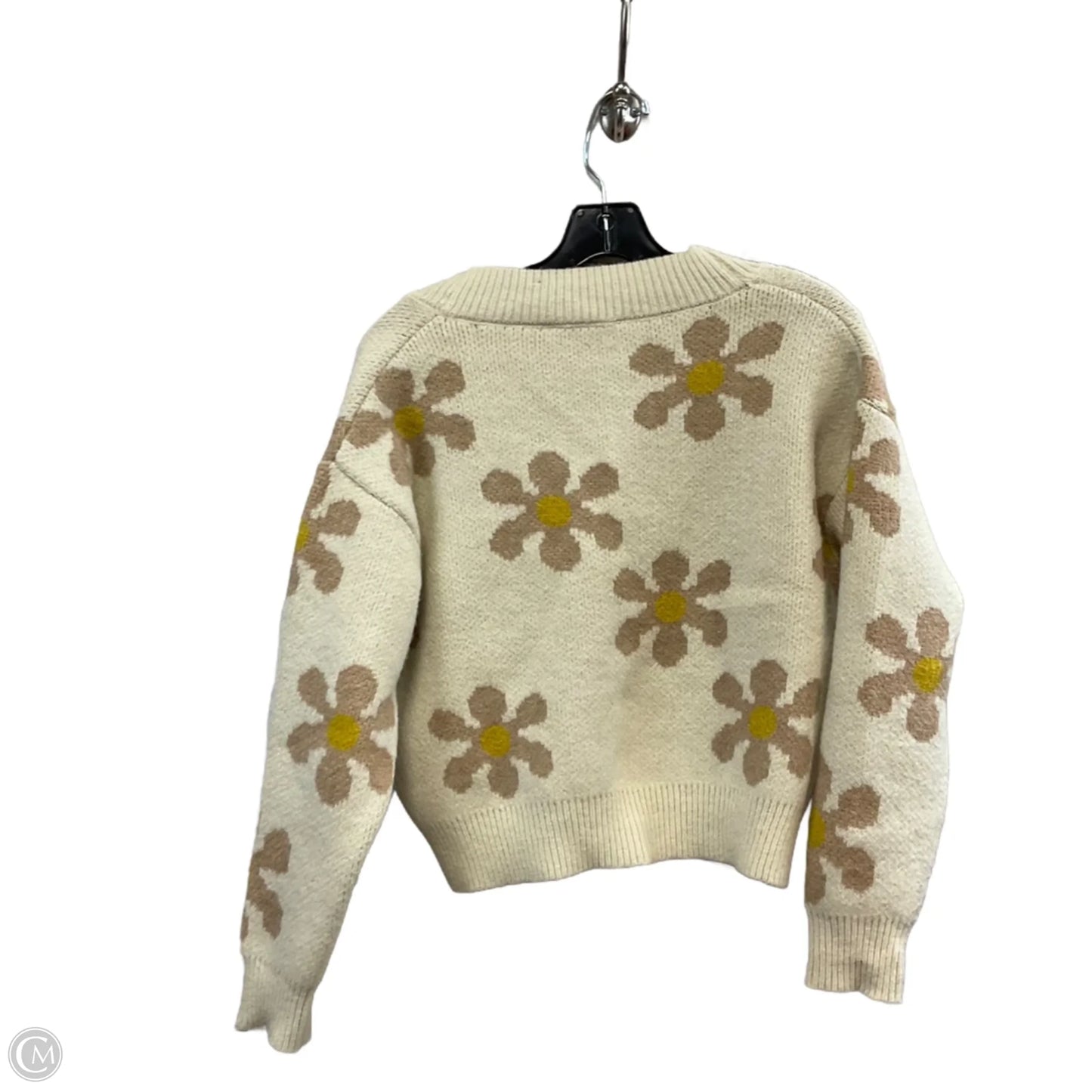 Sweater Cardigan By Industry In Cream, Size: S