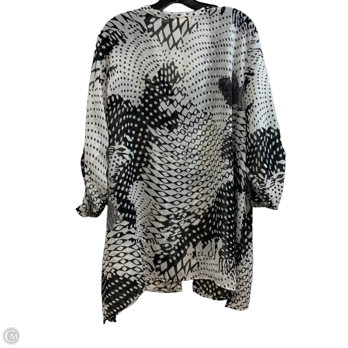 Blouse Long Sleeve By Kim & Cami In White, Size: 3x