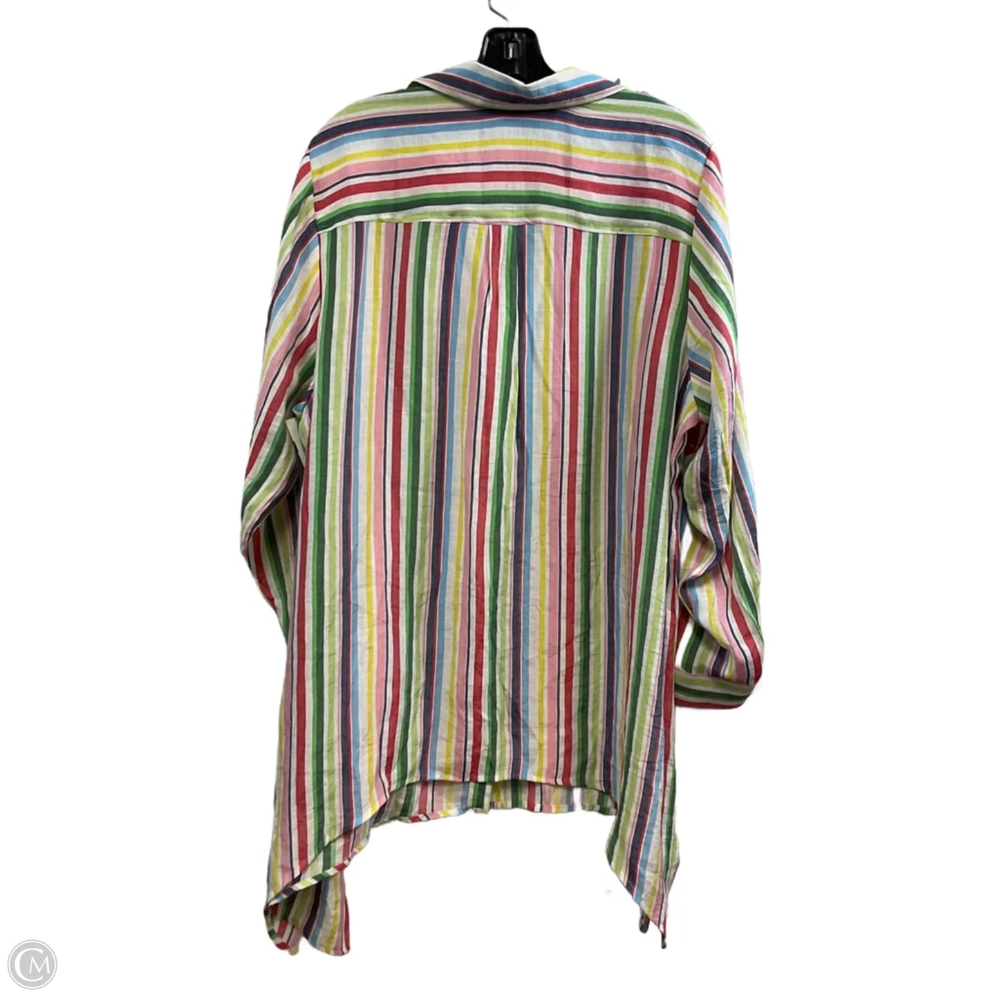 Blouse Long Sleeve By Zac And Rachel In White, Size: 2x