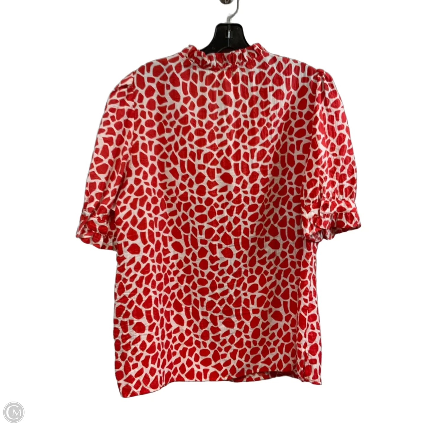 Blouse Short Sleeve By Jade In Red, Size: L