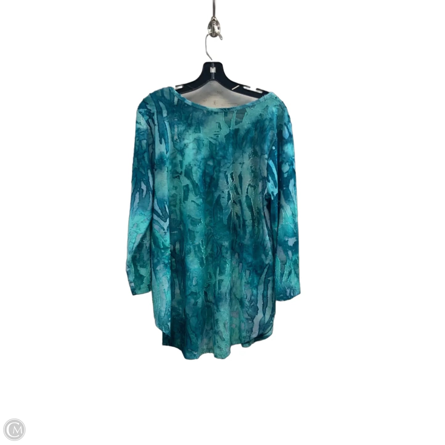 Blouse 3/4 Sleeve By Karen Kane In Blue, Size: Xl
