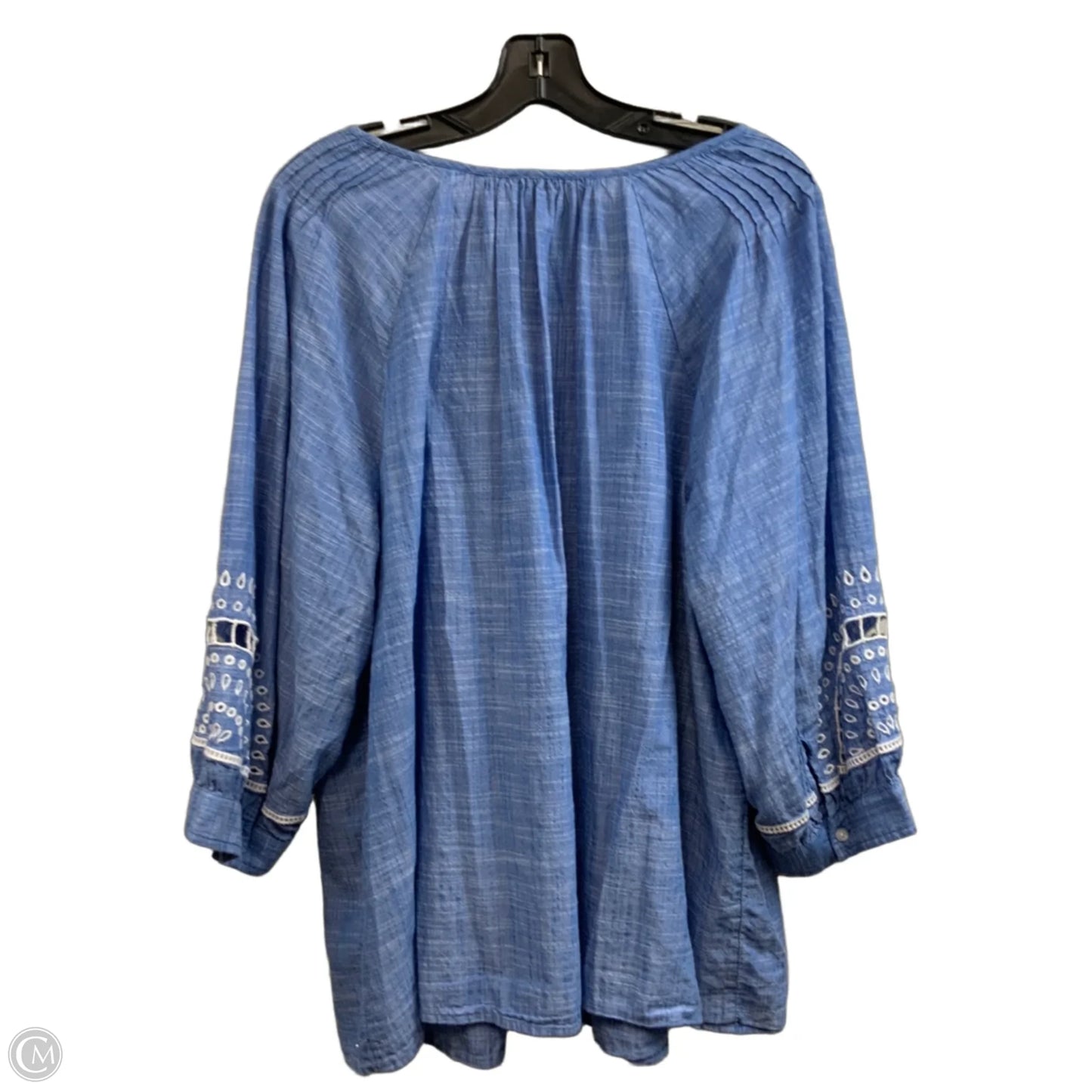 Blouse 3/4 Sleeve By Talbots In Blue, Size: 3x