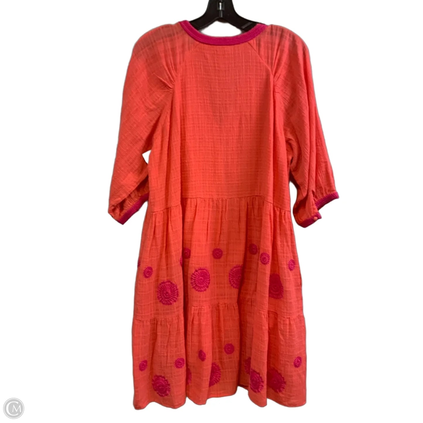 Dress Casual Short By Uncle Frank In Orange & Pink, Size: M