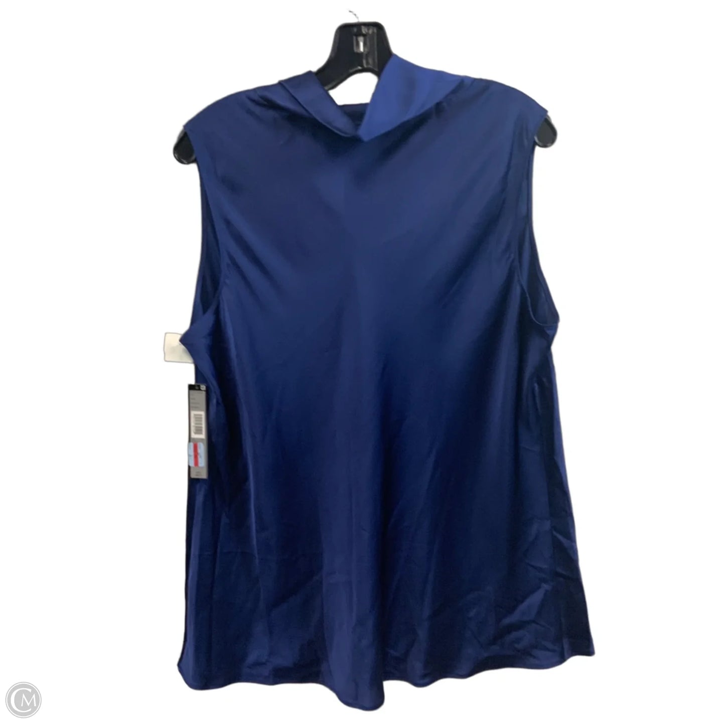 Blouse Sleeveless By Tahari In Blue, Size: 1x