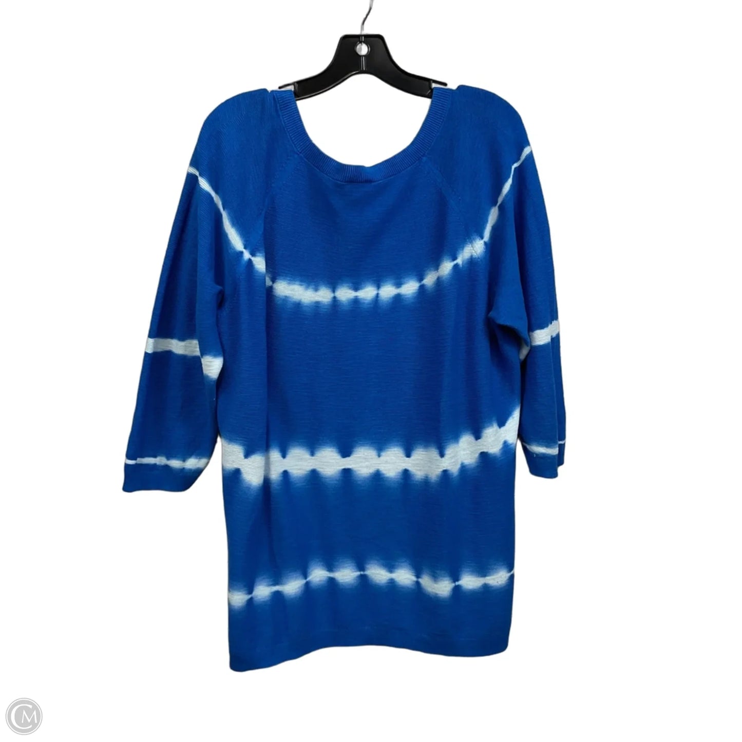 Sweater Short Sleeve By Talbots In Blue, Size: 2x