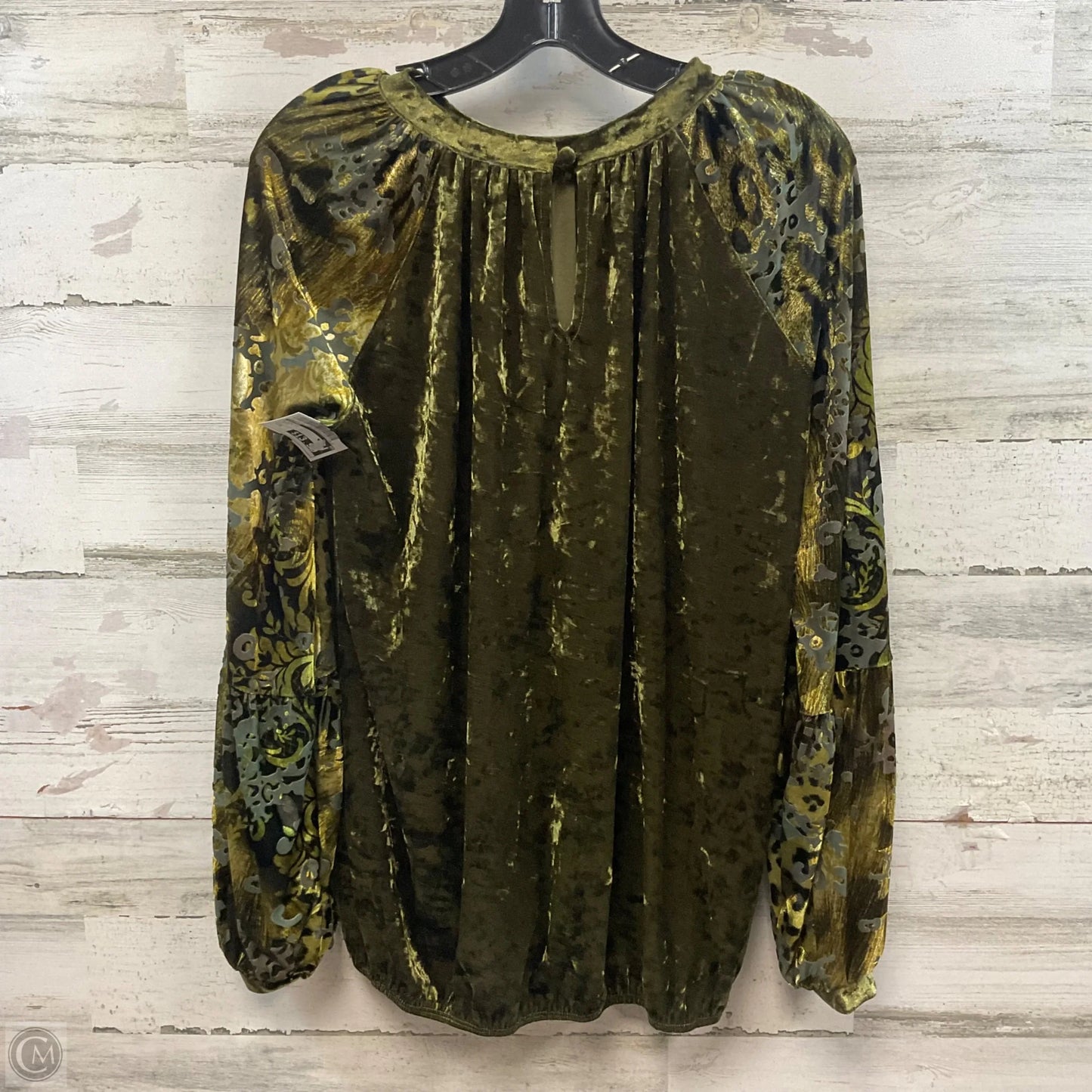 Blouse Long Sleeve By Mystree In Green, Size: M