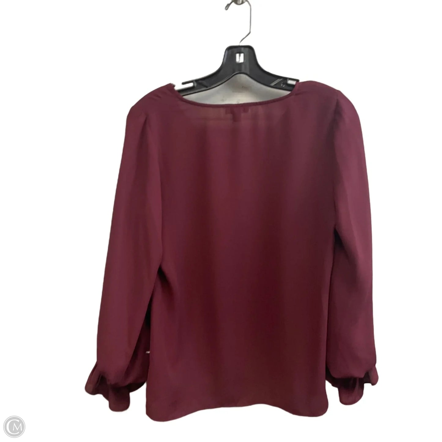Top Long Sleeve By Vince Camuto In Red, Size: S