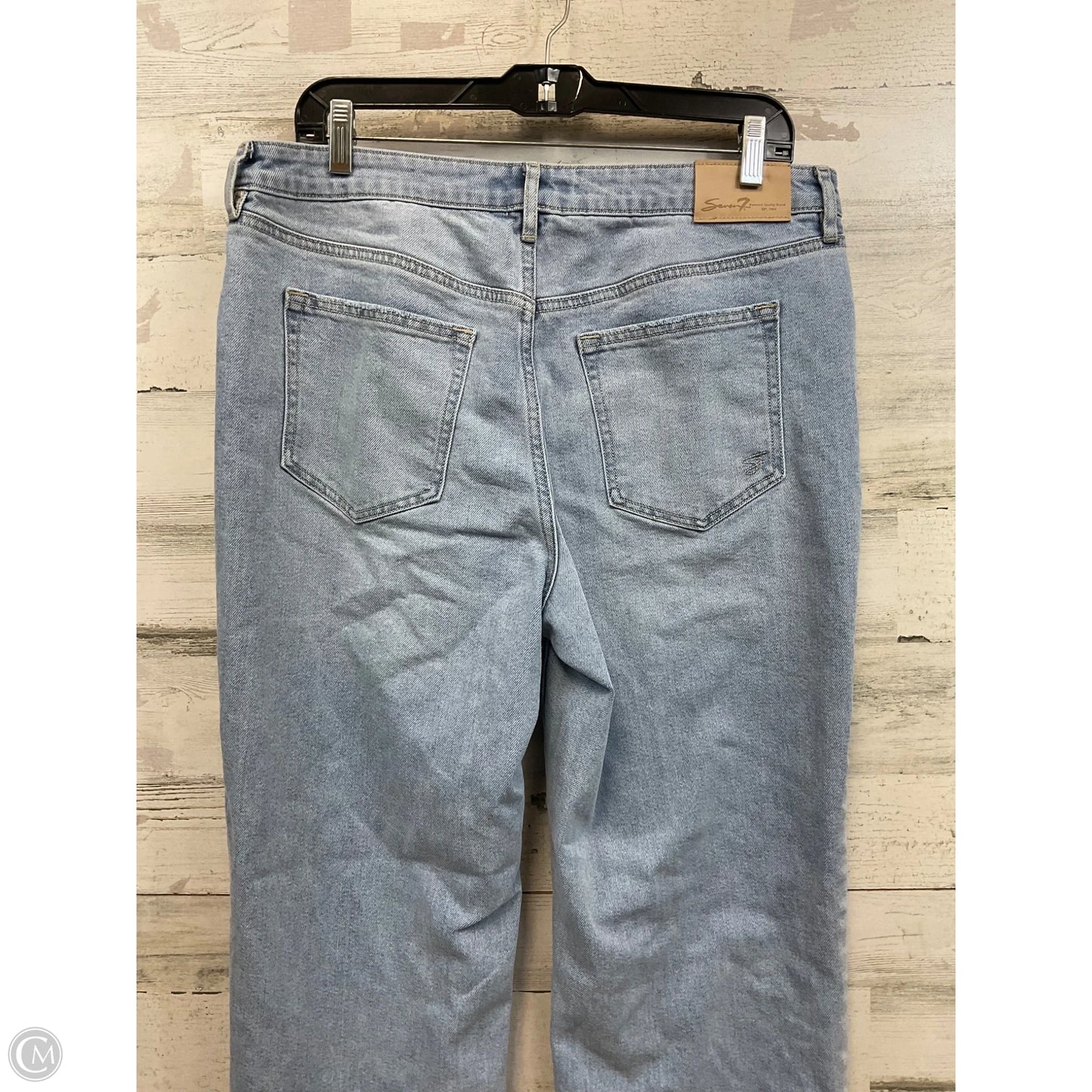 Jeans Straight By Seven 7 In Blue Denim, Size: 10