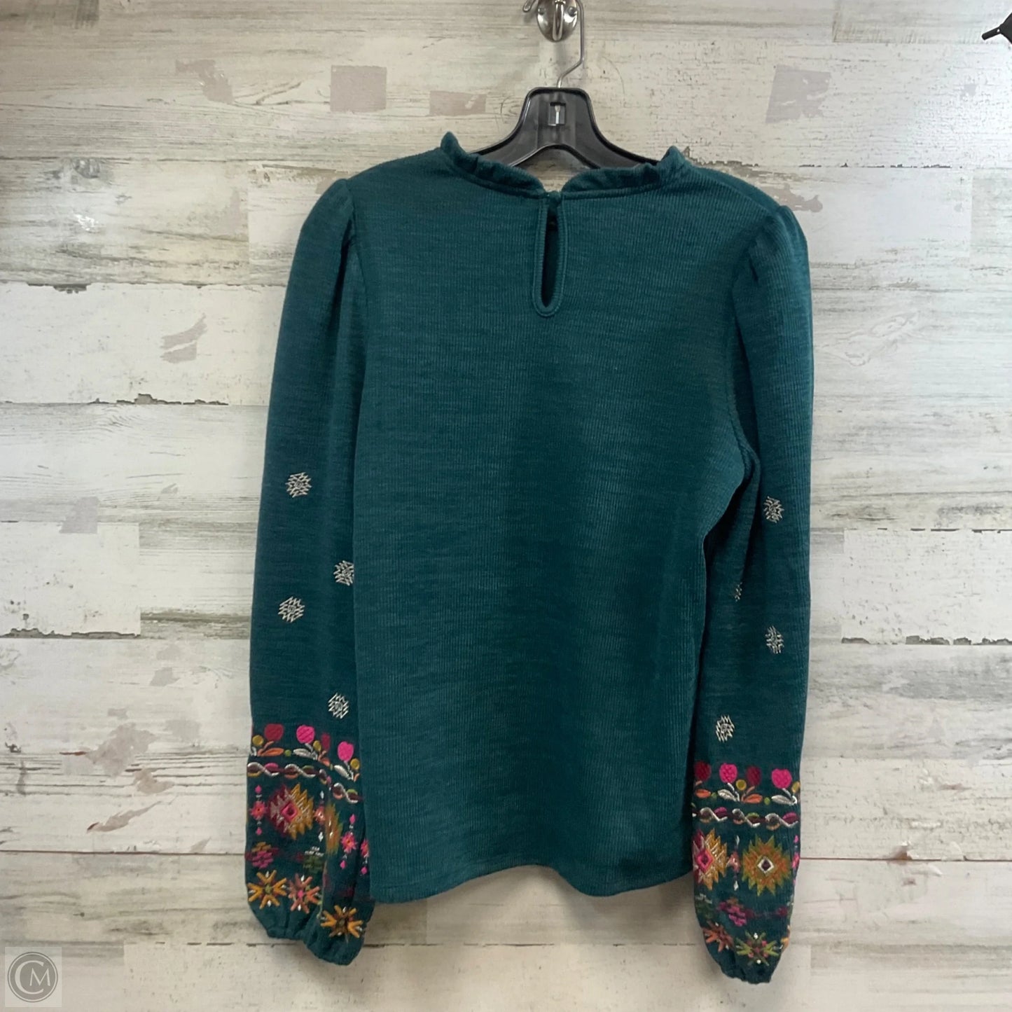 Top Long Sleeve By Thml In Green, Size: S