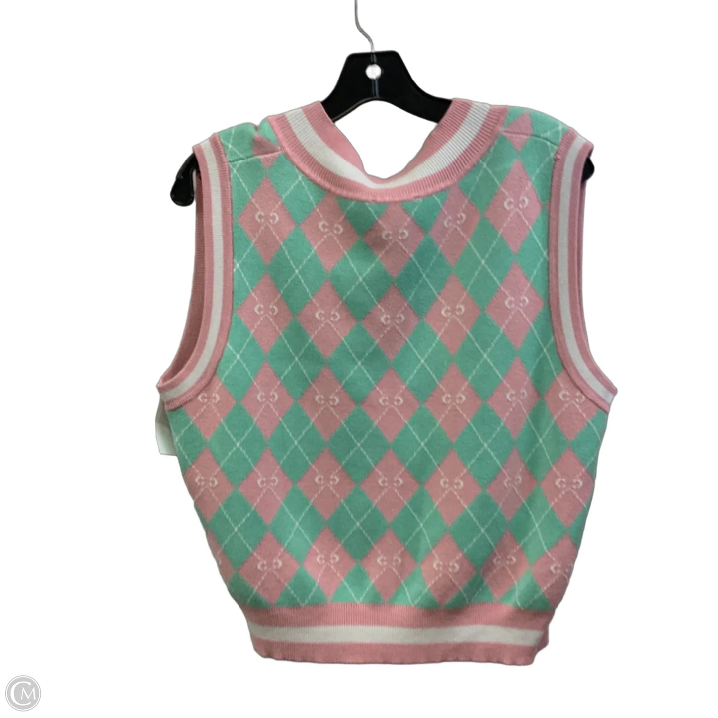 Vest Sweater By Bohme In Pink, Size: Xl