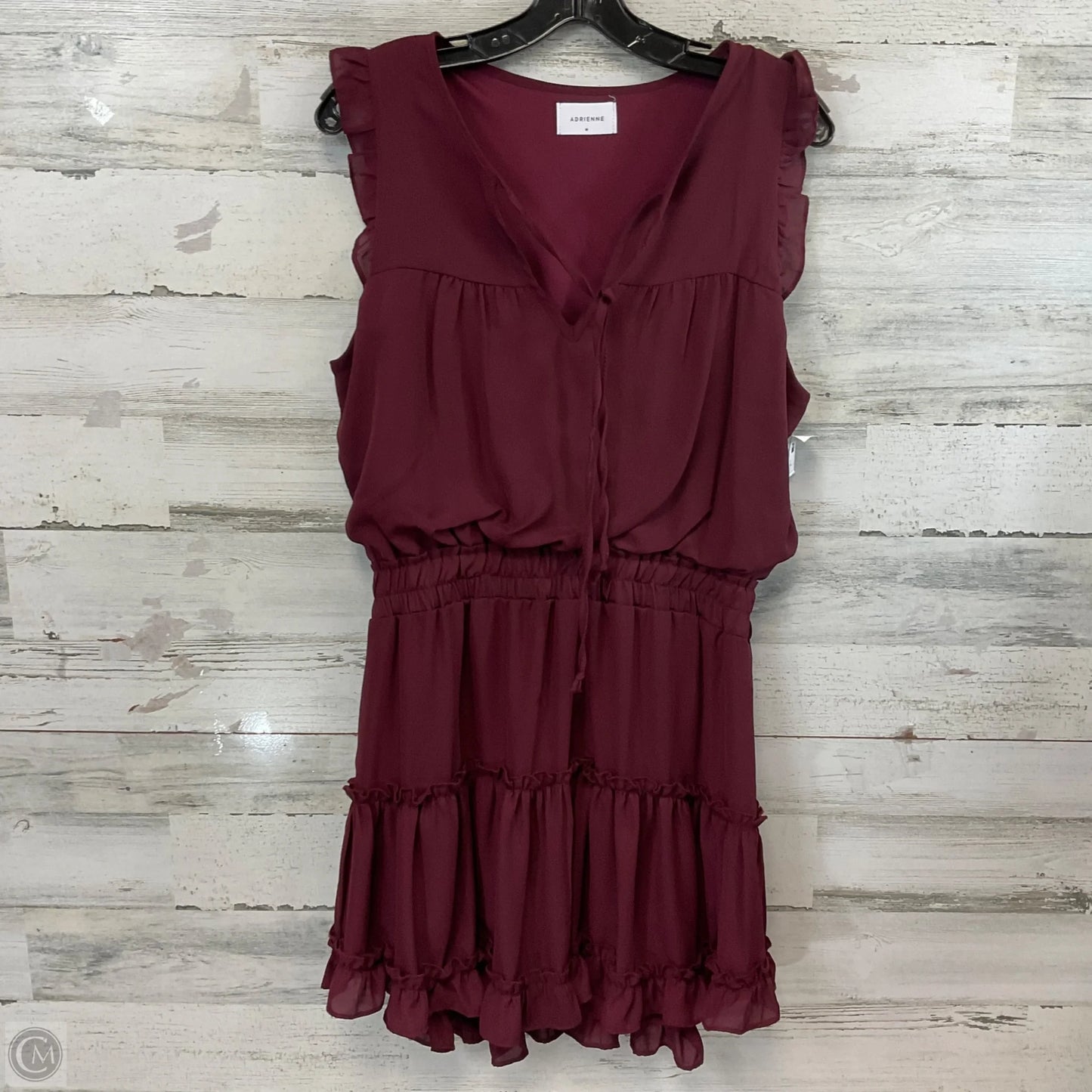 Dress Casual Short By ADRIENNE In Maroon, Size: M