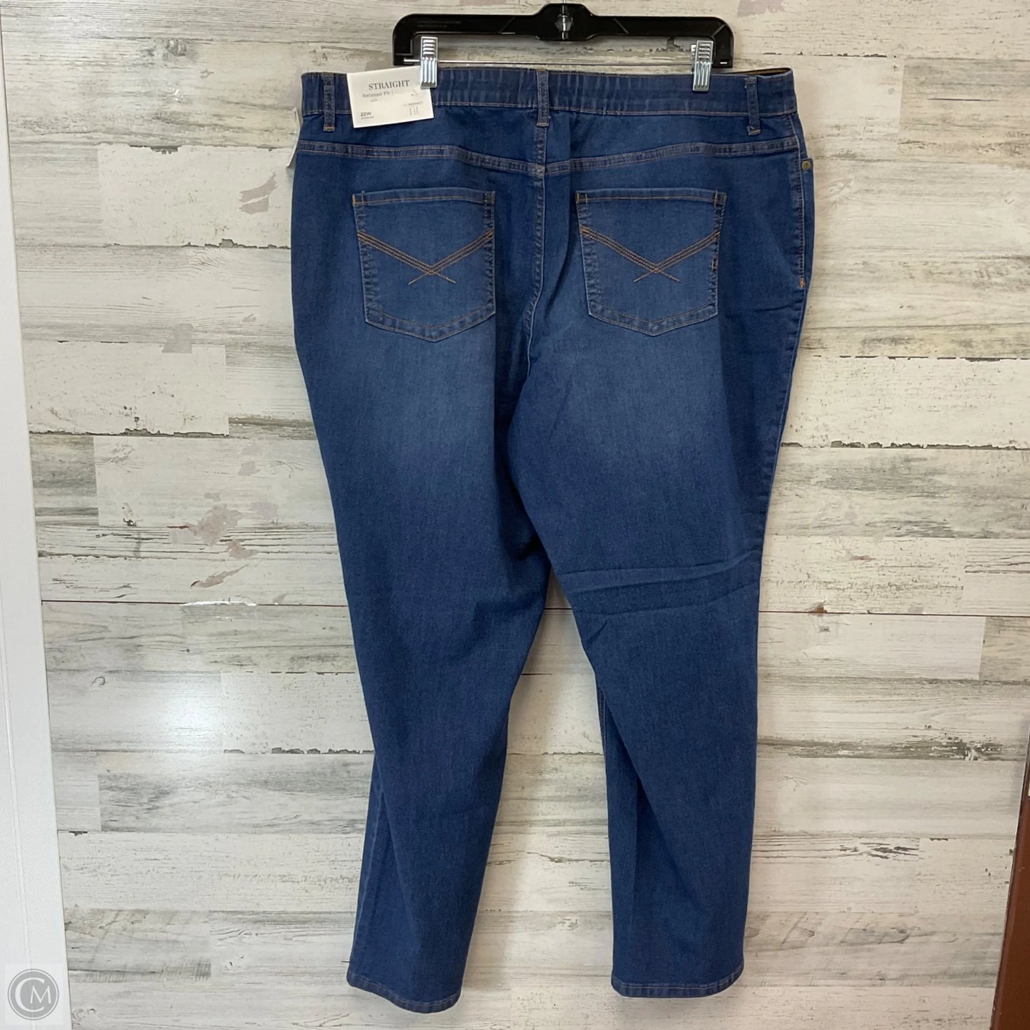 Jeans Straight By Cj Banks In Blue Denim, Size: 22