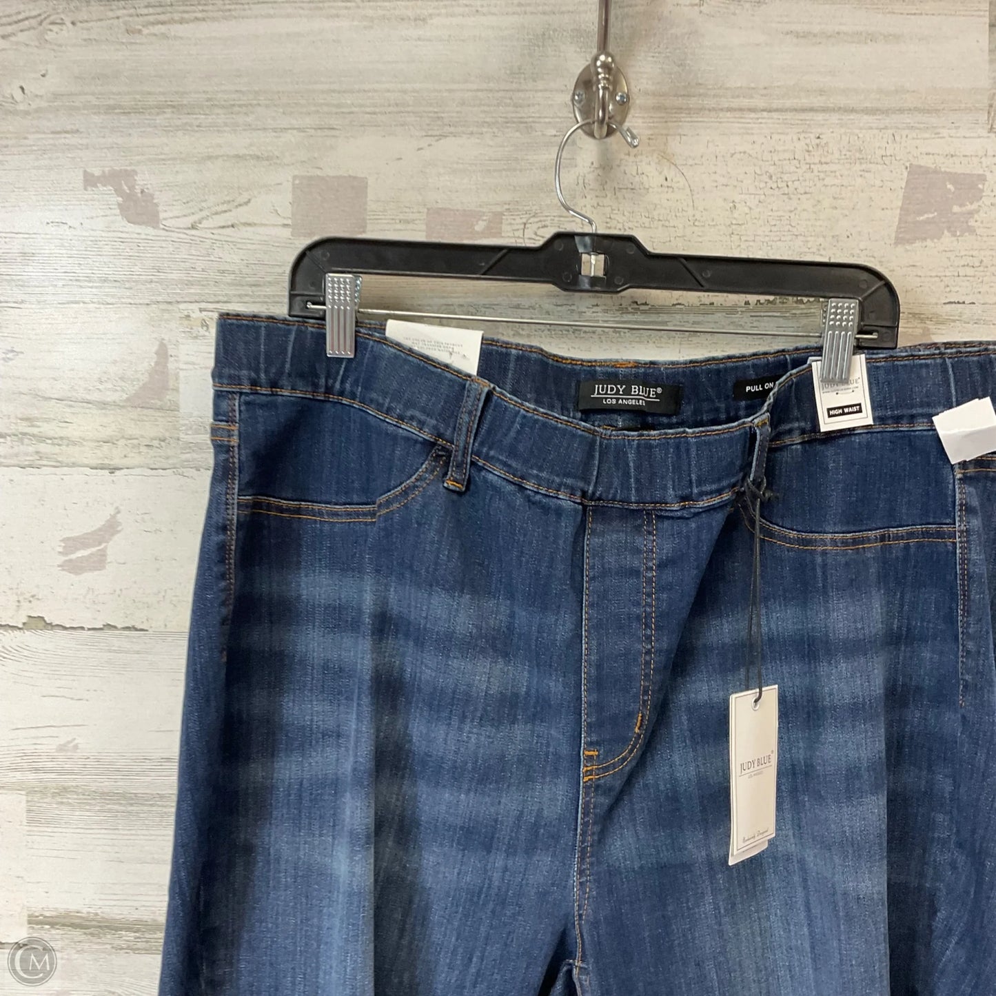 Jeans Skinny By Judy Blue In Blue Denim, Size: 22