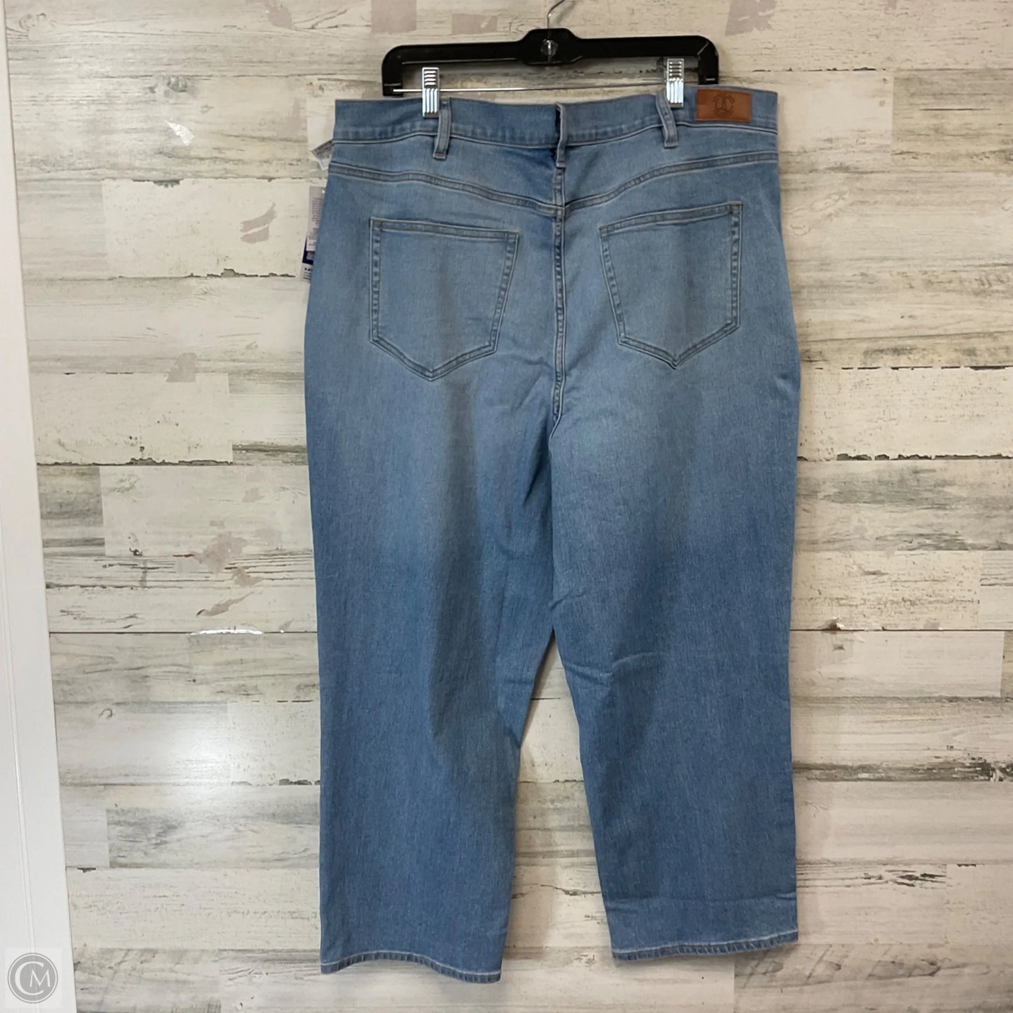 Jeans Straight By Lands End In Blue Denim, Size: 22