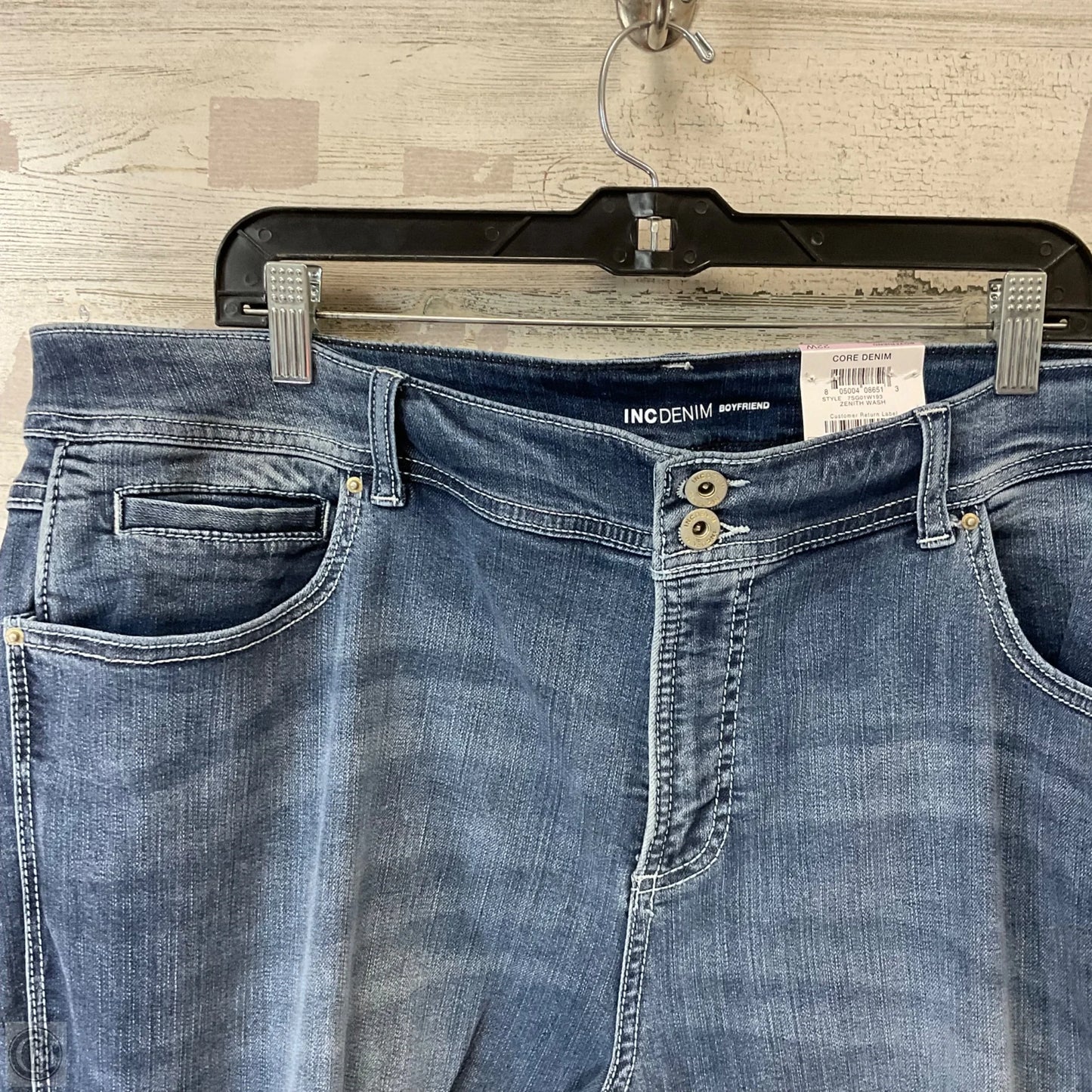 Jeans Boyfriend By Inc In Blue Denim, Size: 22