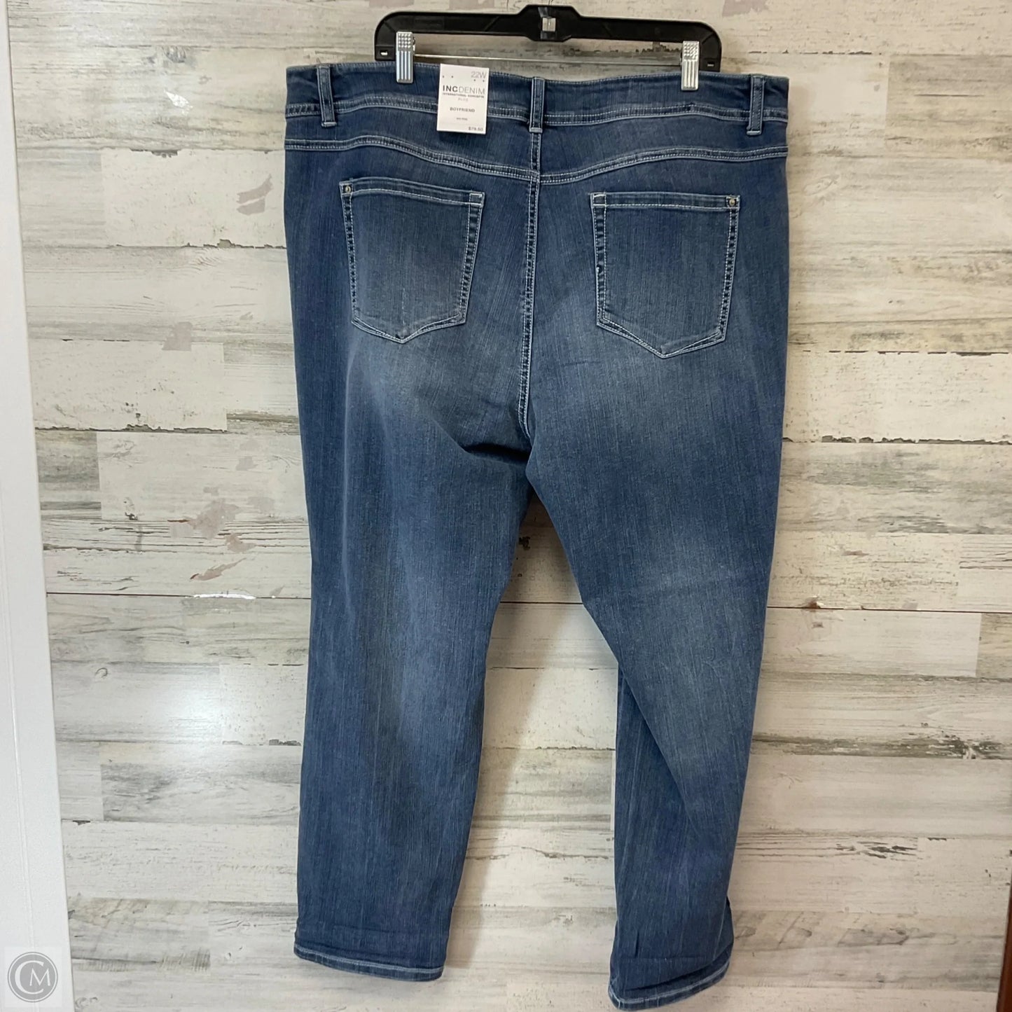 Jeans Boyfriend By Inc In Blue Denim, Size: 22