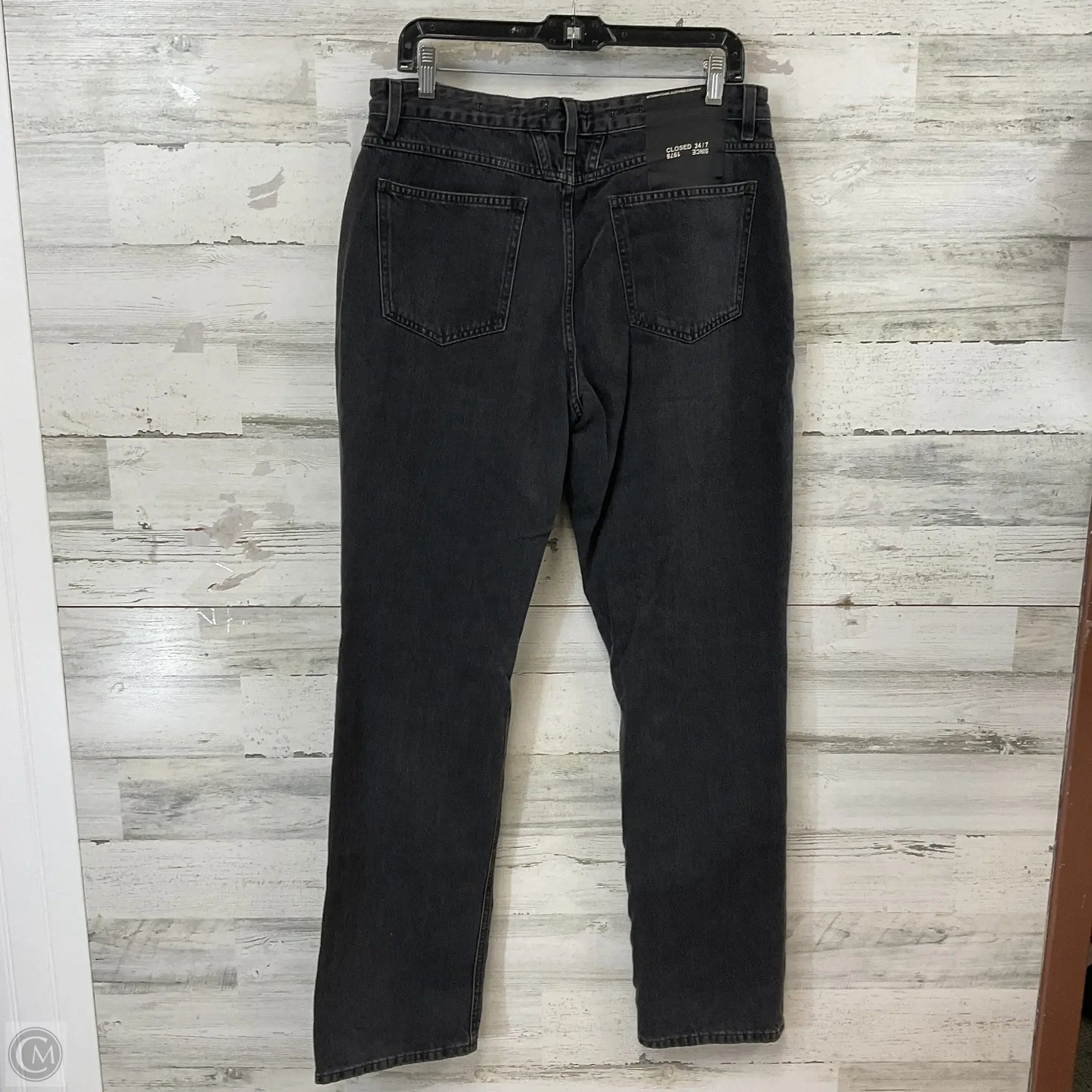 Jeans Straight By Free People In Black Denim, Size: 14