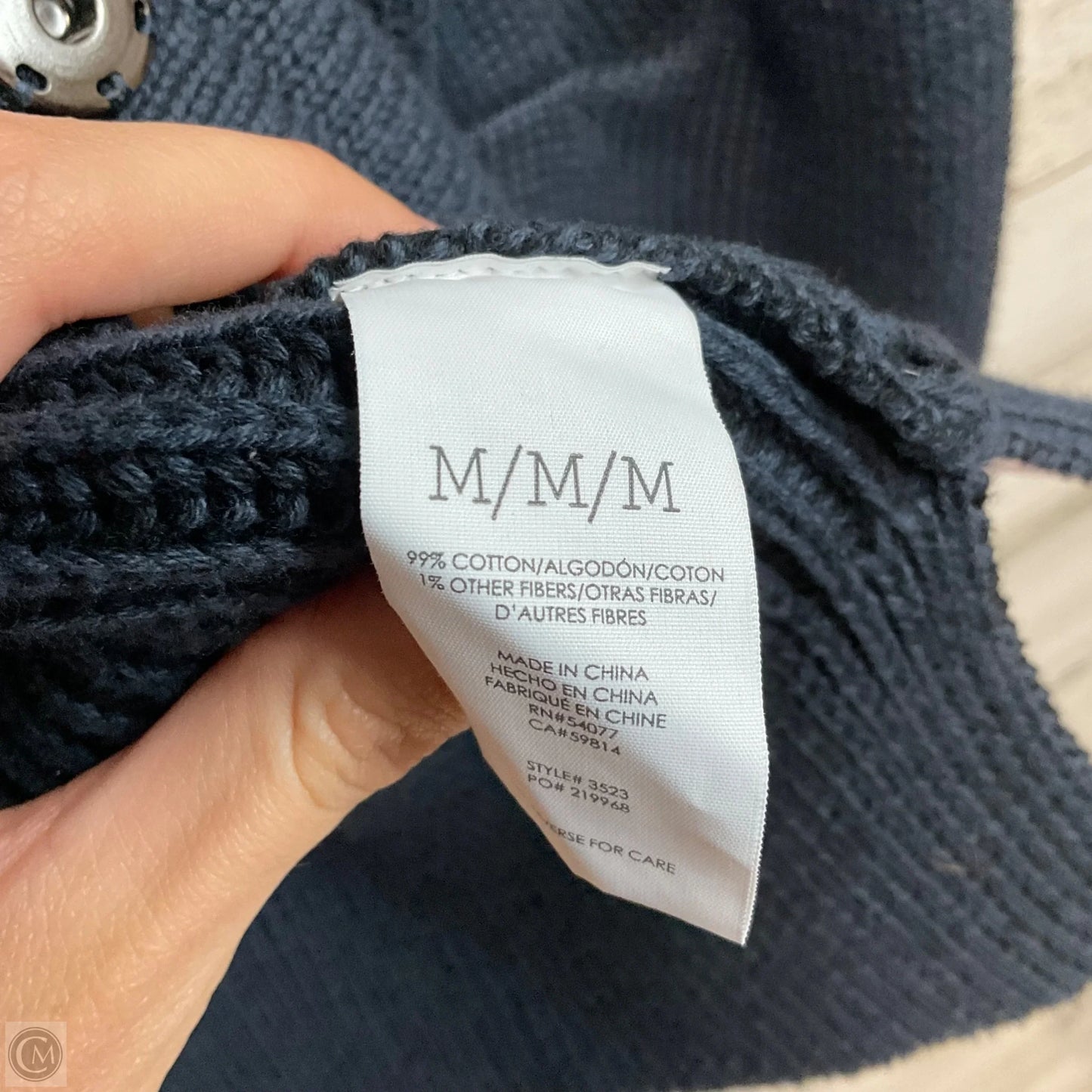 Sweater Cardigan By Cabi In Blue, Size: M