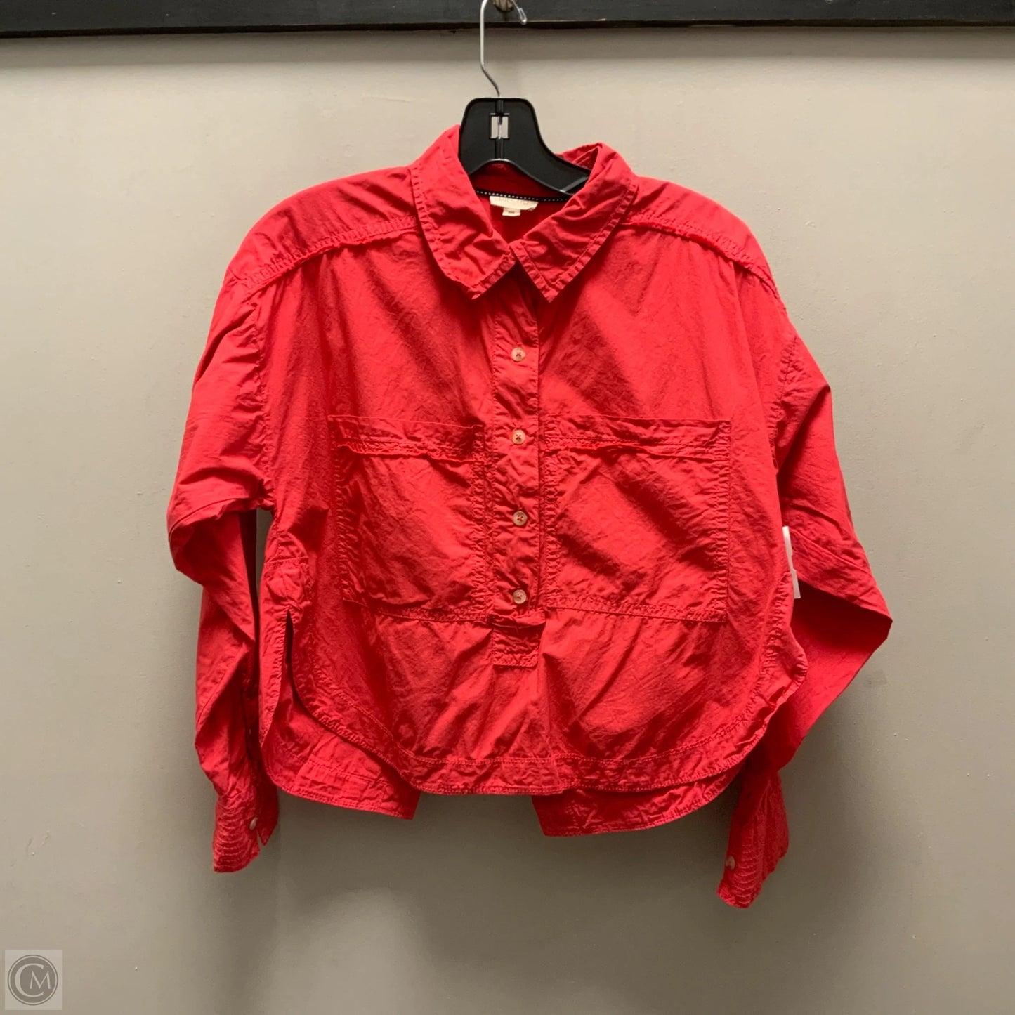 Top Long Sleeve By Pilcro In Red, Size: Xxs