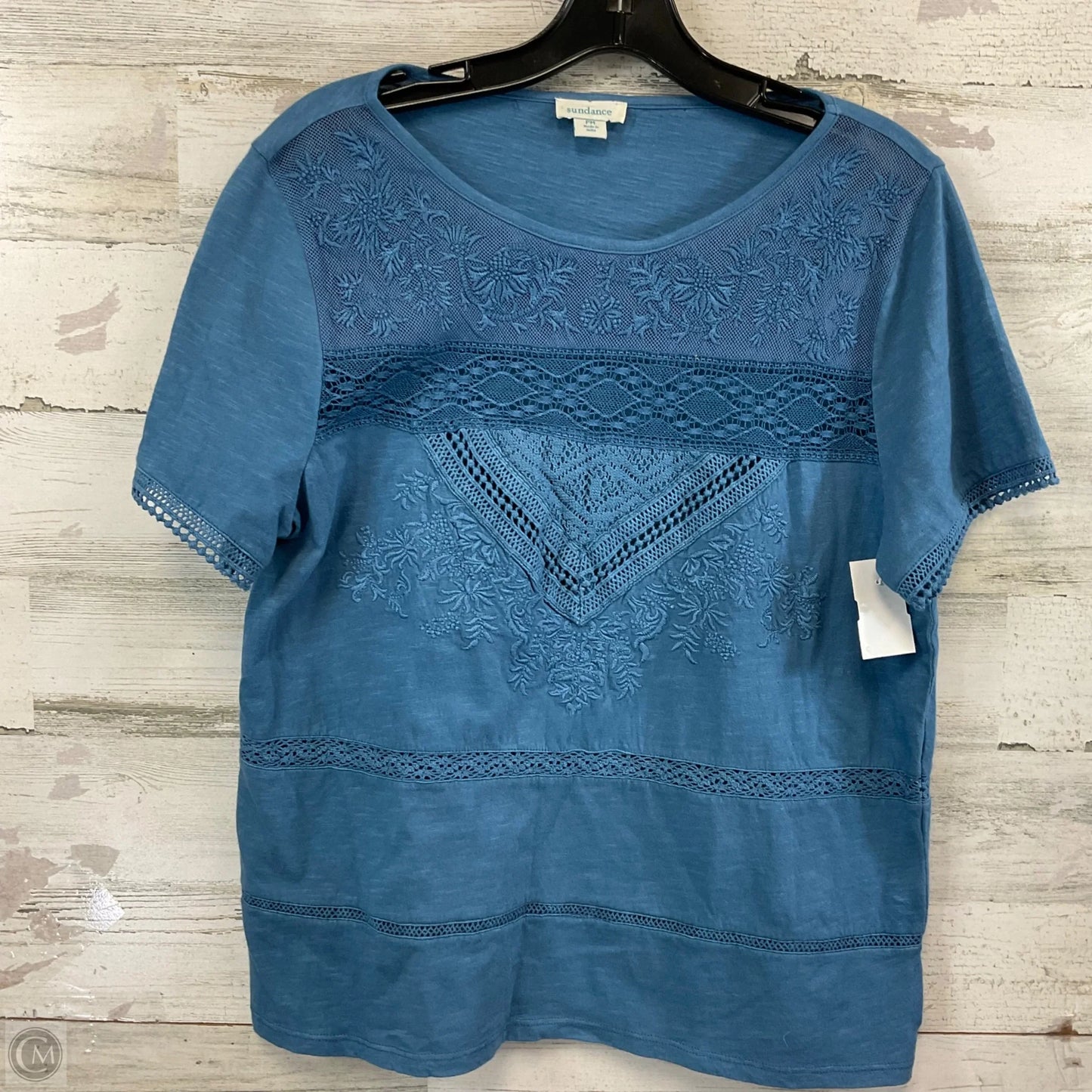Top Short Sleeve By Sundance In Blue, Size: Mp