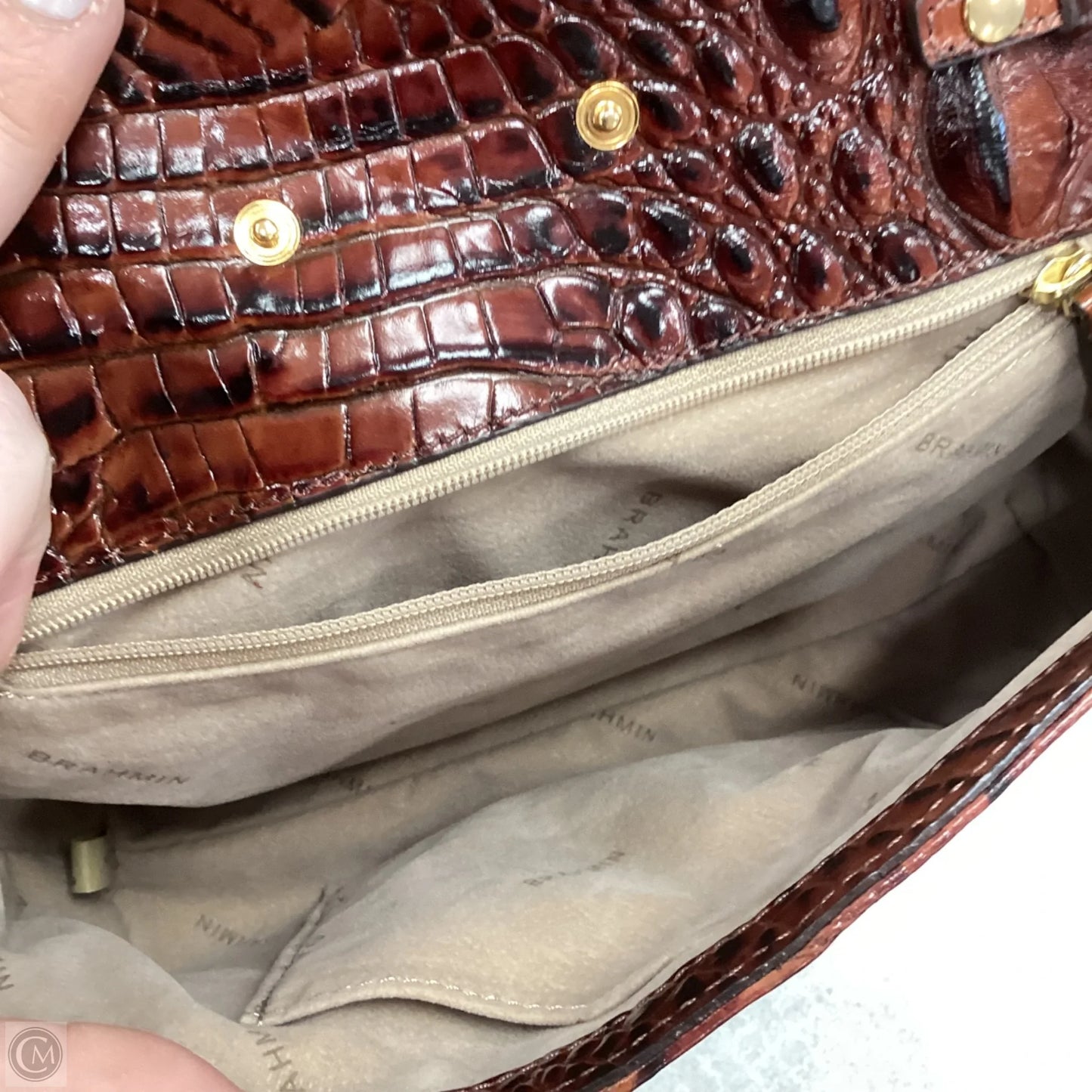 Handbag Designer By Brahmin, Size: Medium