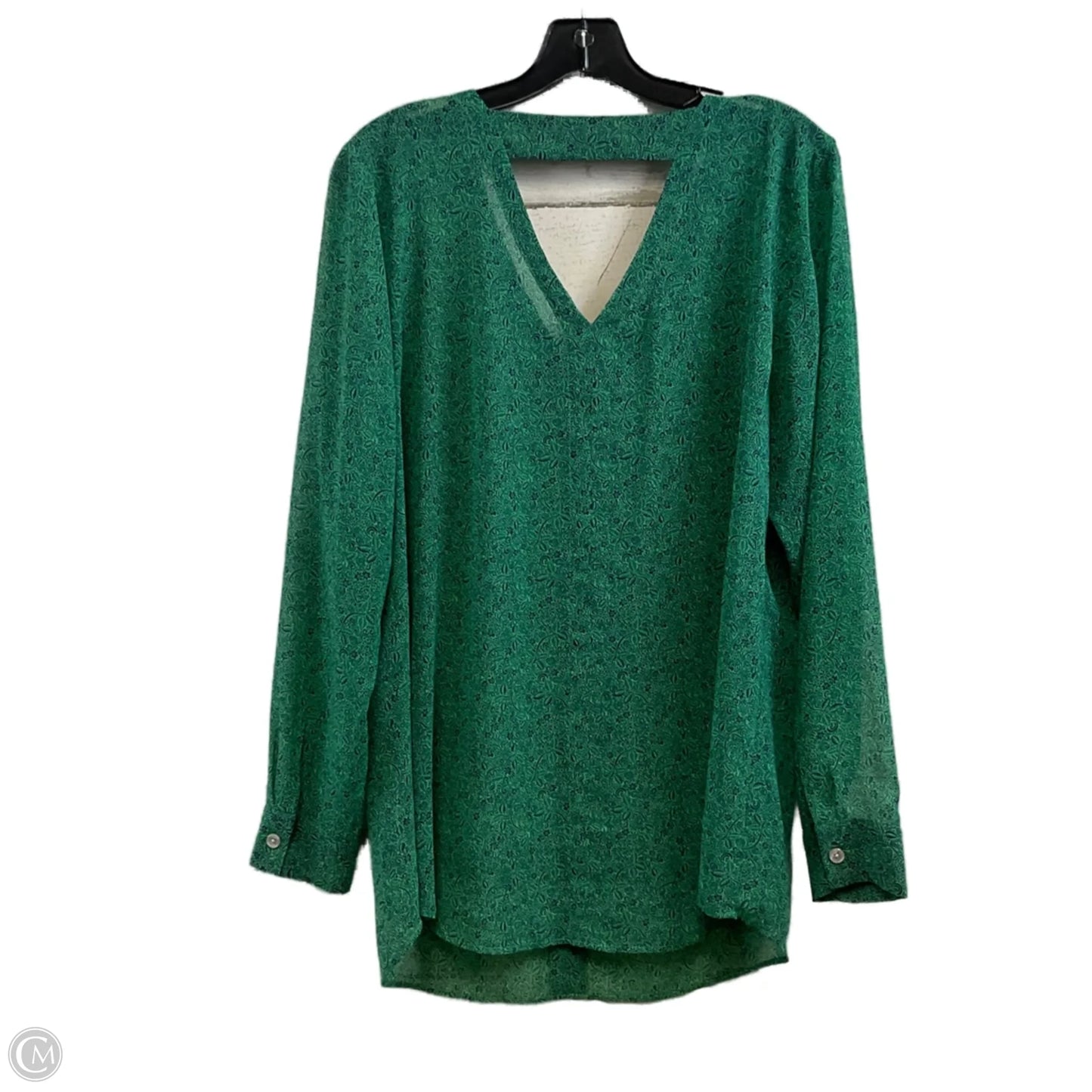 Top Long Sleeve By Cabi In Green, Size: L